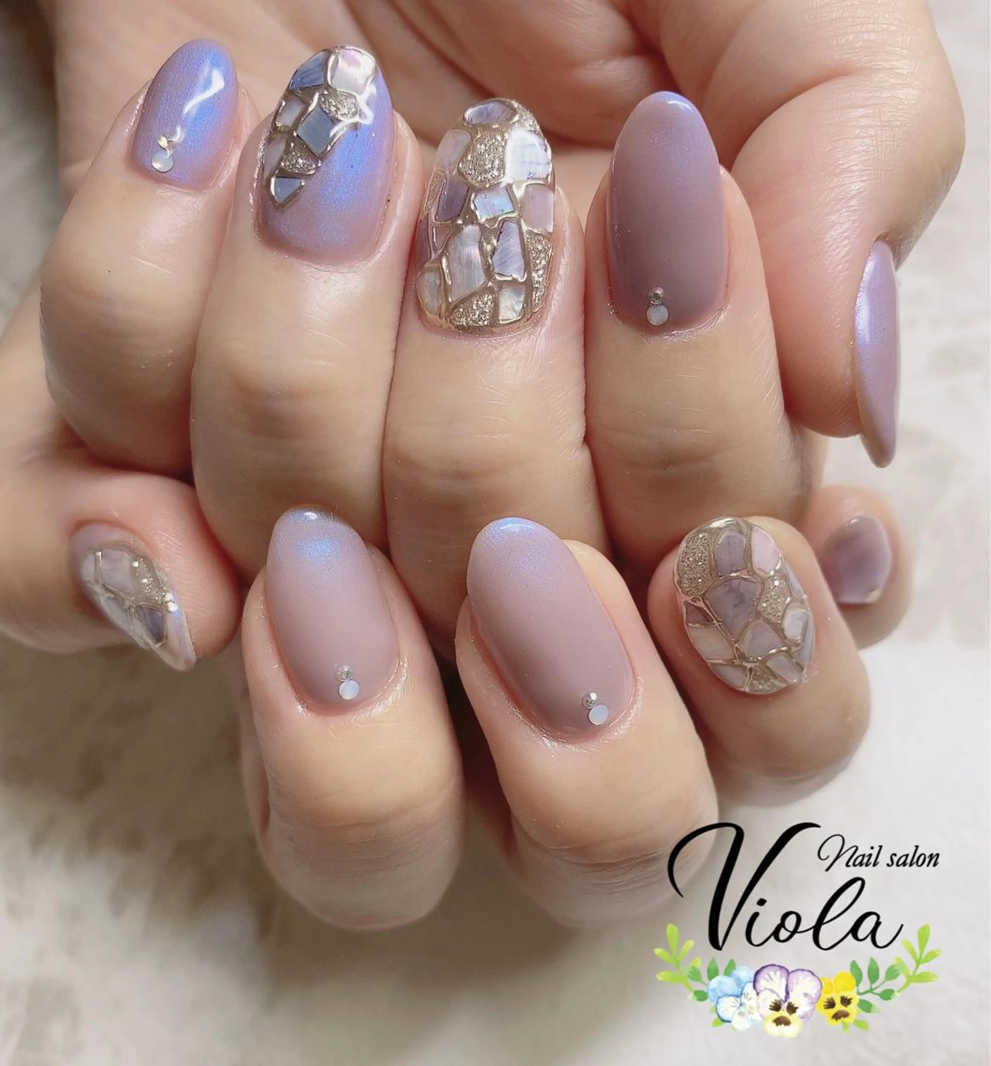 ネイル アートネイル フットネイル キラキラネイル ハンドネイル Nailsalon Viola所属・ネイルサロン Violaのネイルデザイン