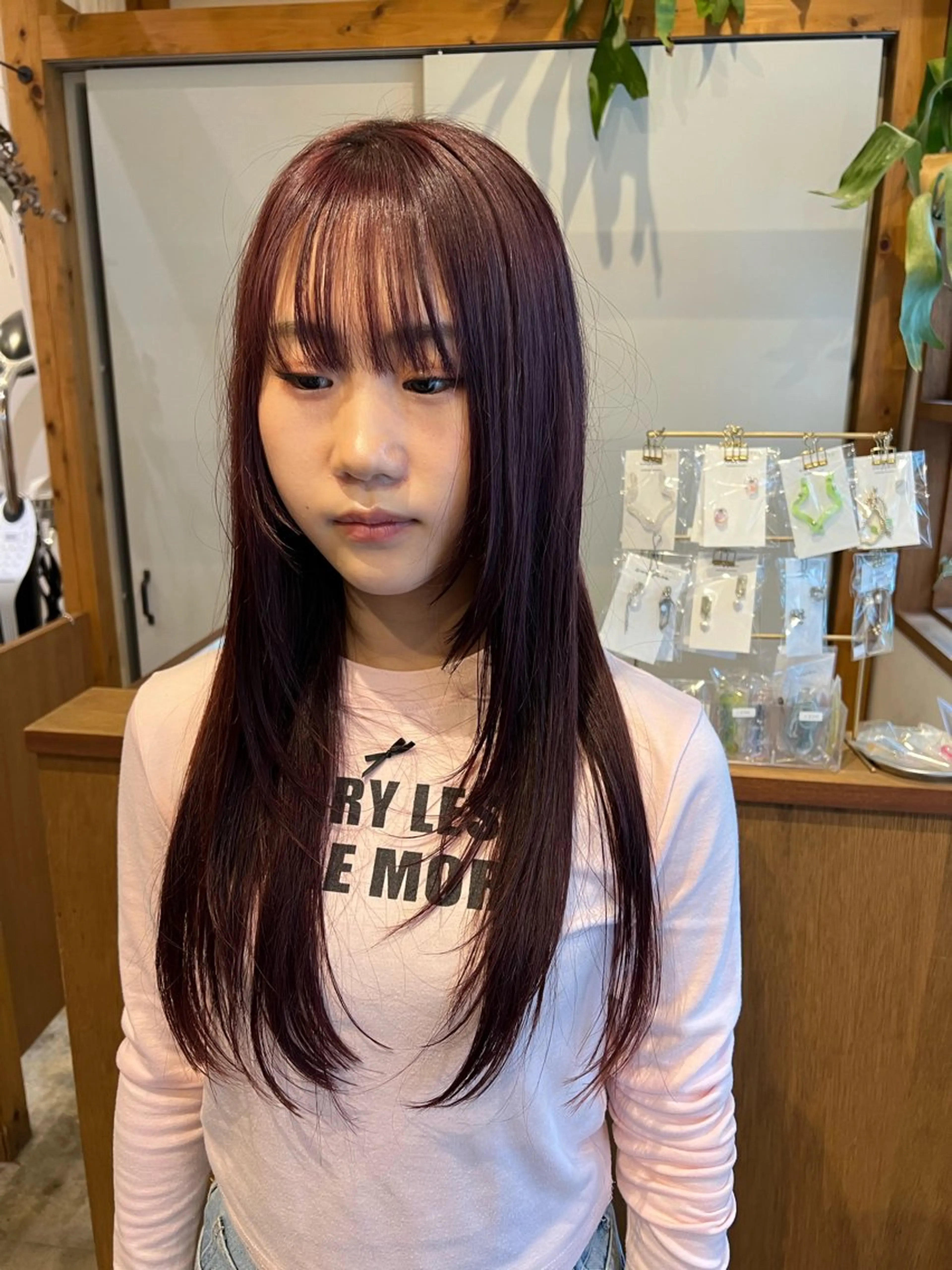 ロング カラー ブリーチ ピンクカラー カット ヘアカラー トリートメント ENIF　大島 芽生のヘアスタイル