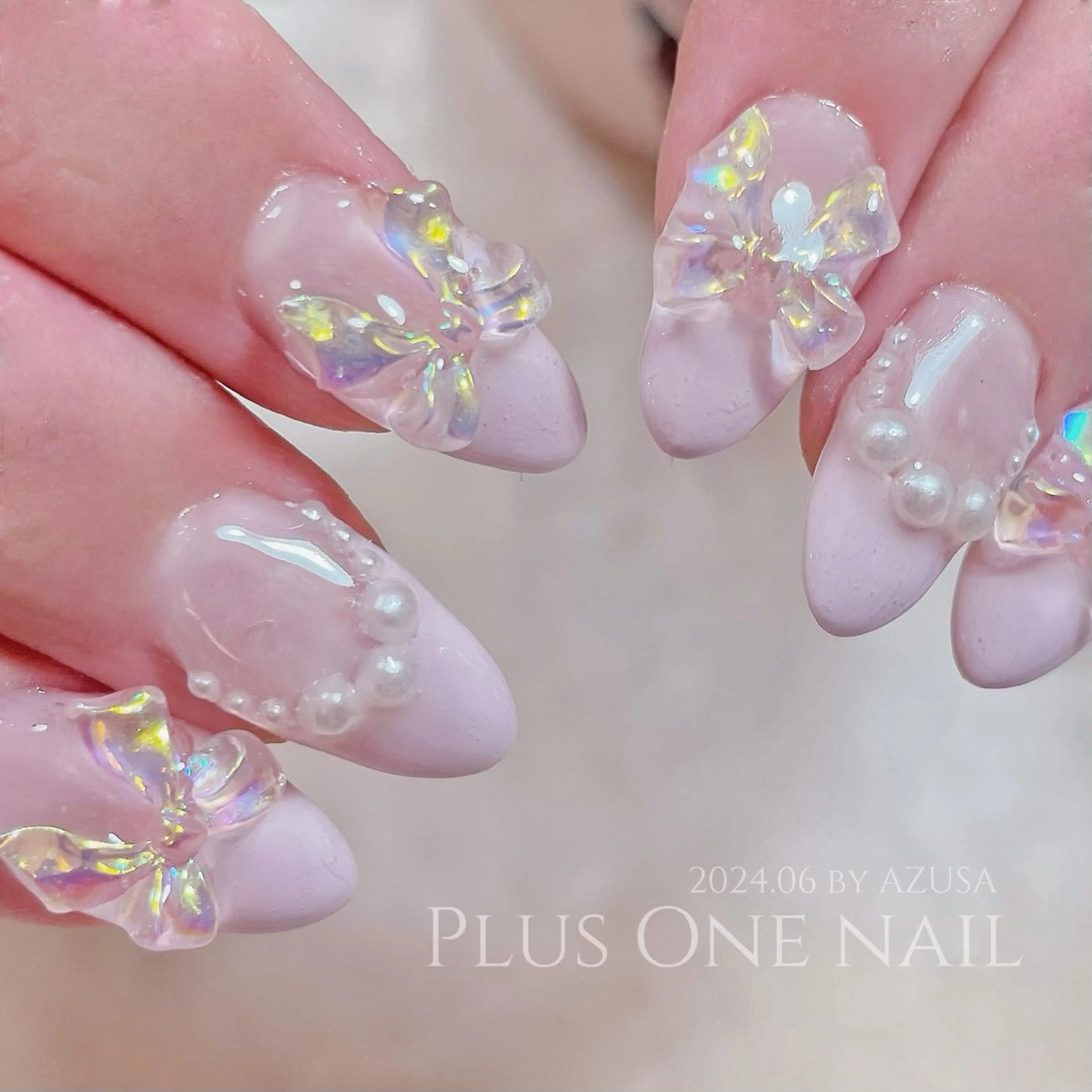 ネイル スカルプネイル Plus  One _AZUSAのネイルデザイン