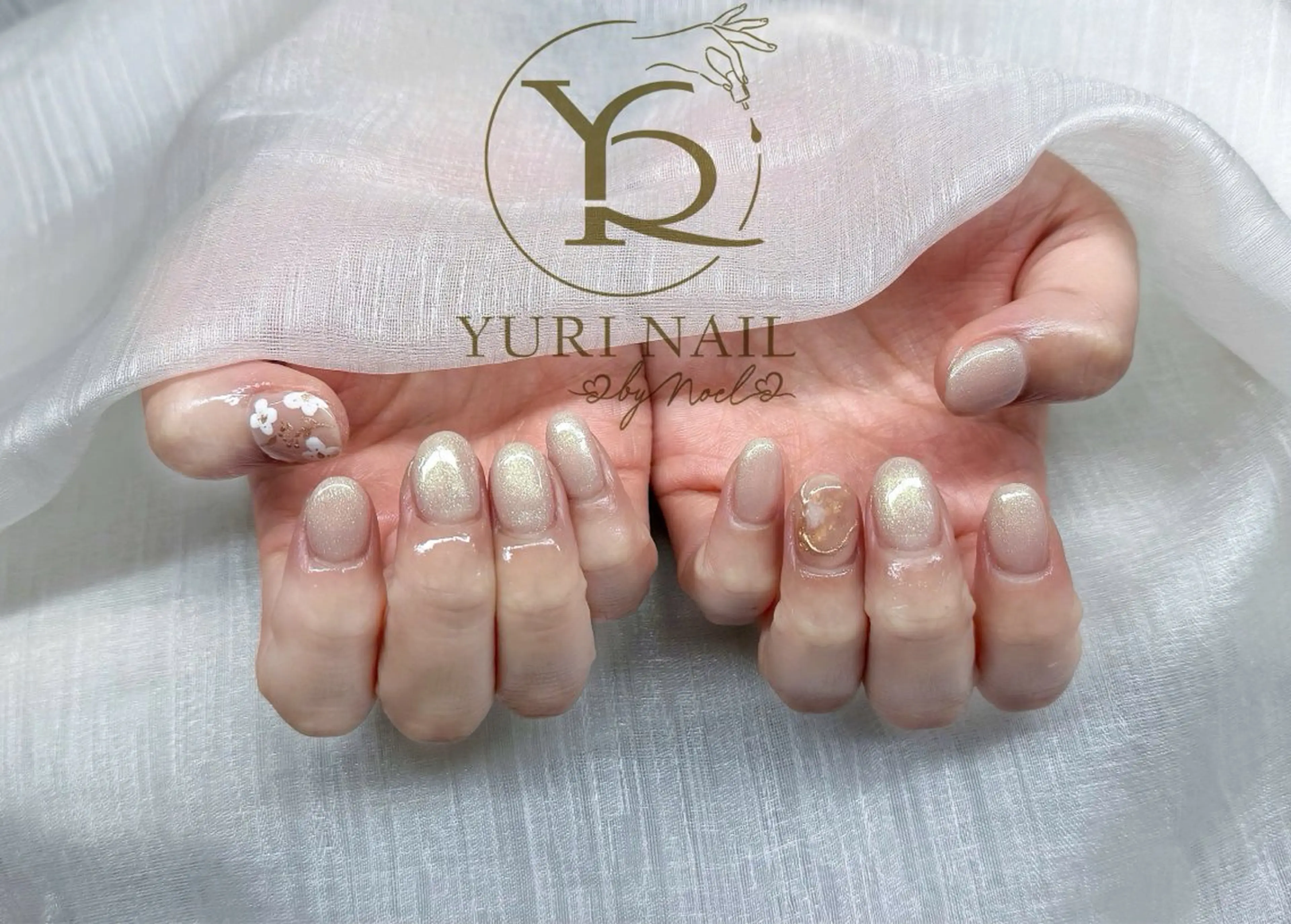 ネイル チークネイル フットネイル フレンチネイル グラデーション キラキラネイル YURI Nail Funabashiのネイルデザイン