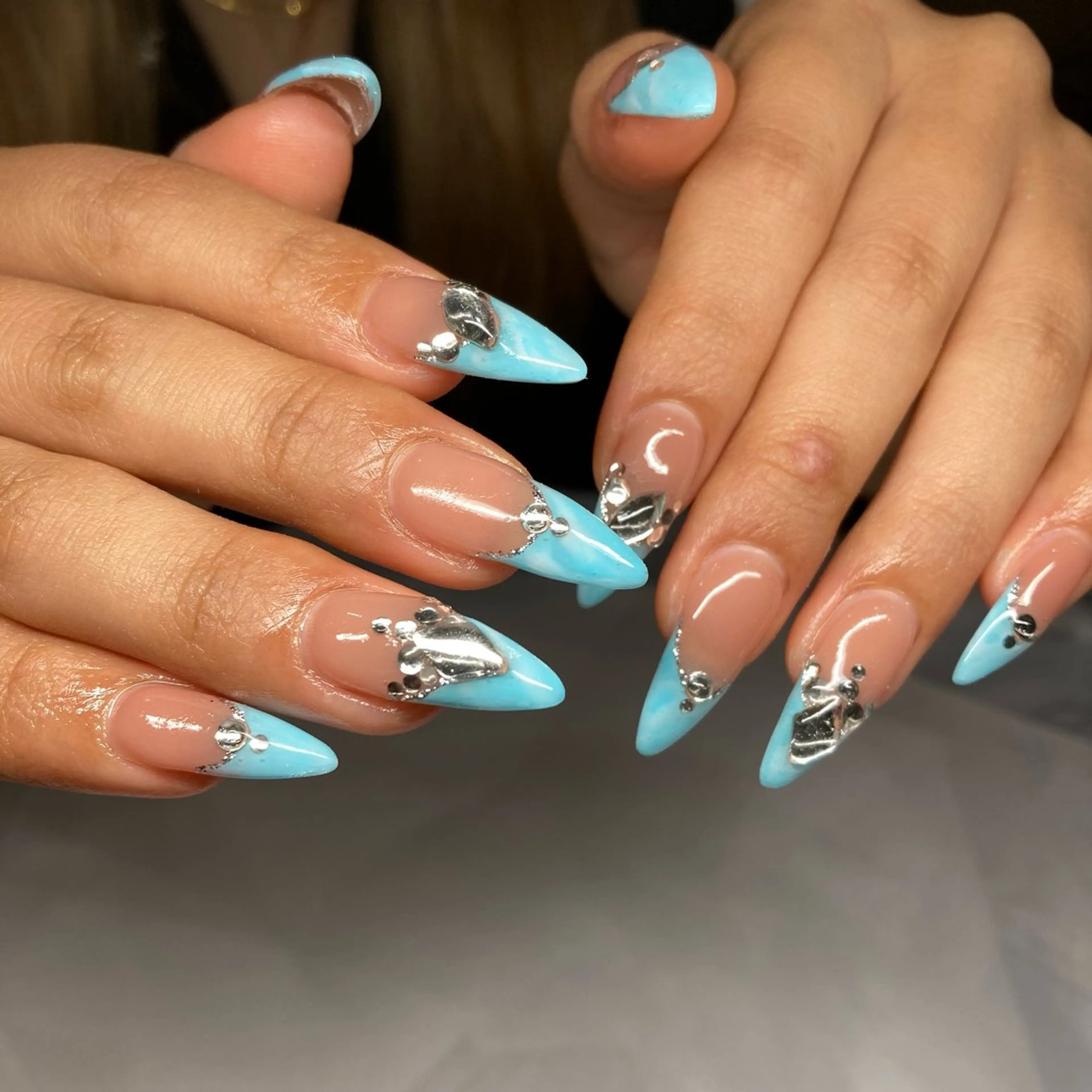 ネイル 長さ出し ニュアンスネイル ワンカラーネイル ハンドネイル Gracias. rieのネイルデザイン