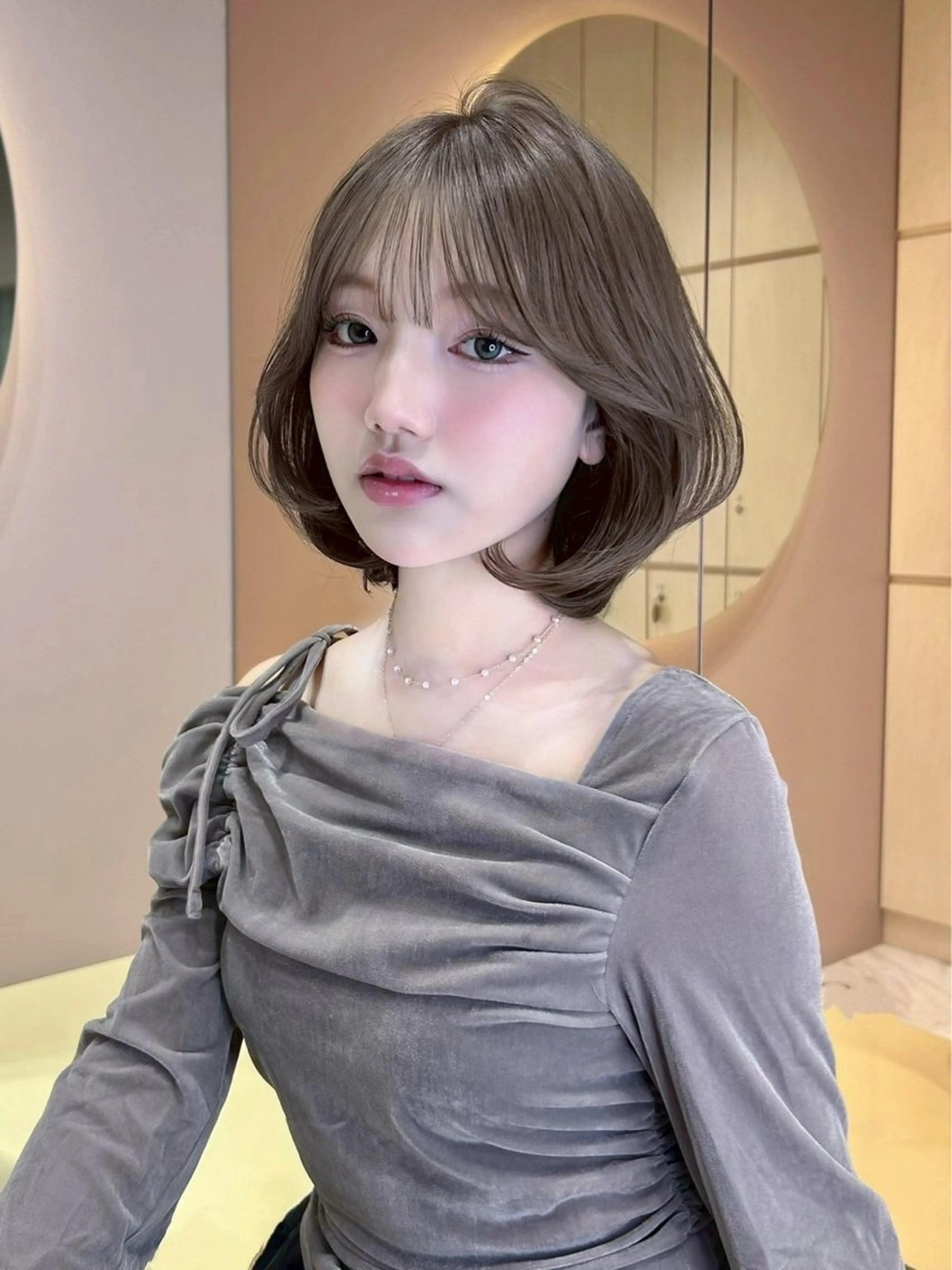 顔周りカット✨️➕ブリーチ無しワンカラー🌷の写真