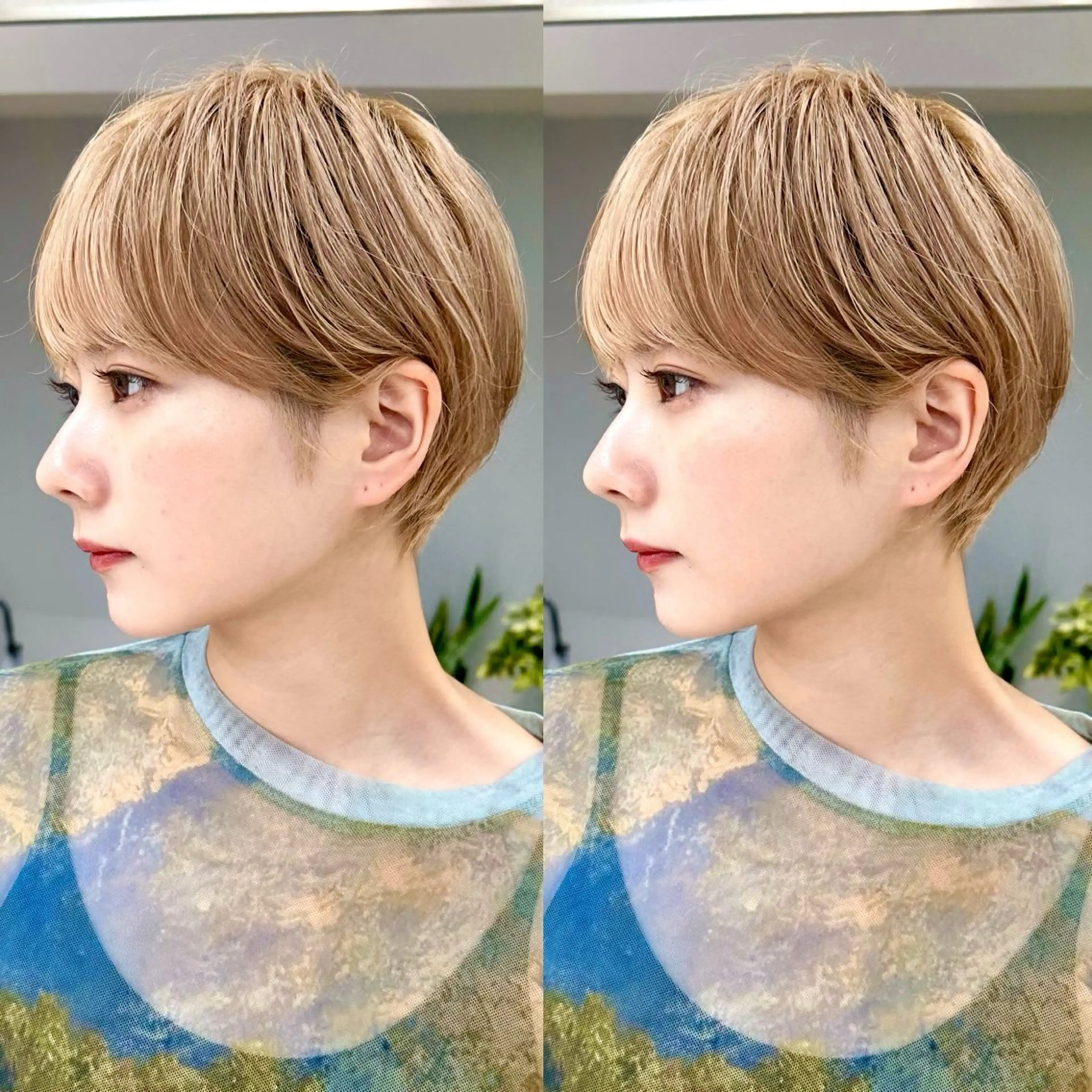 ショート カット ヘアカラー トリートメント 骨格診断で絶対可愛い ✨丸みショート✨凌弥のヘアスタイル