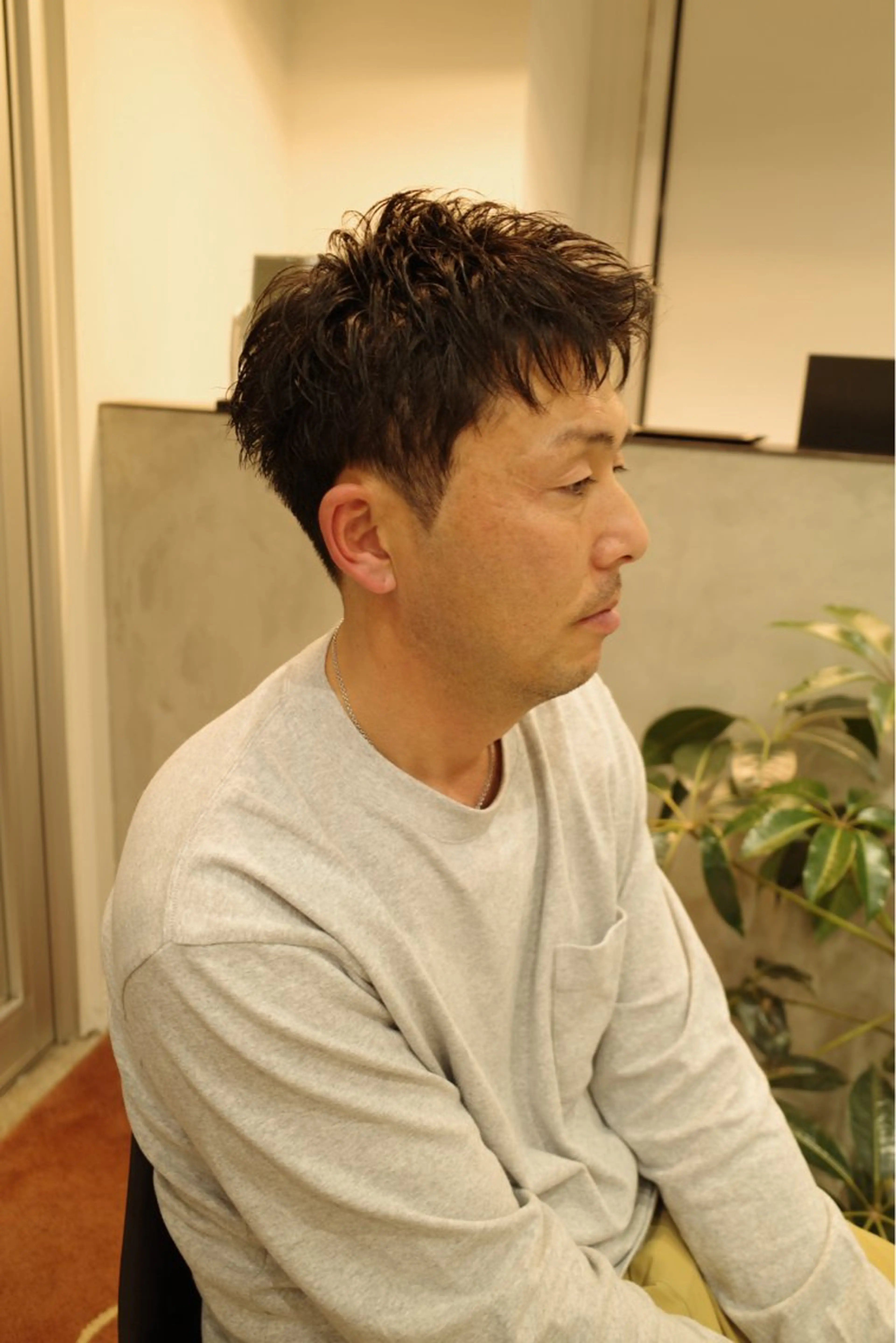 ショート パーマ メンズ メンズパーマ メンズショート ショートヘア 🌷KARIN/ メンズ、ショート🍃のヘアスタイル