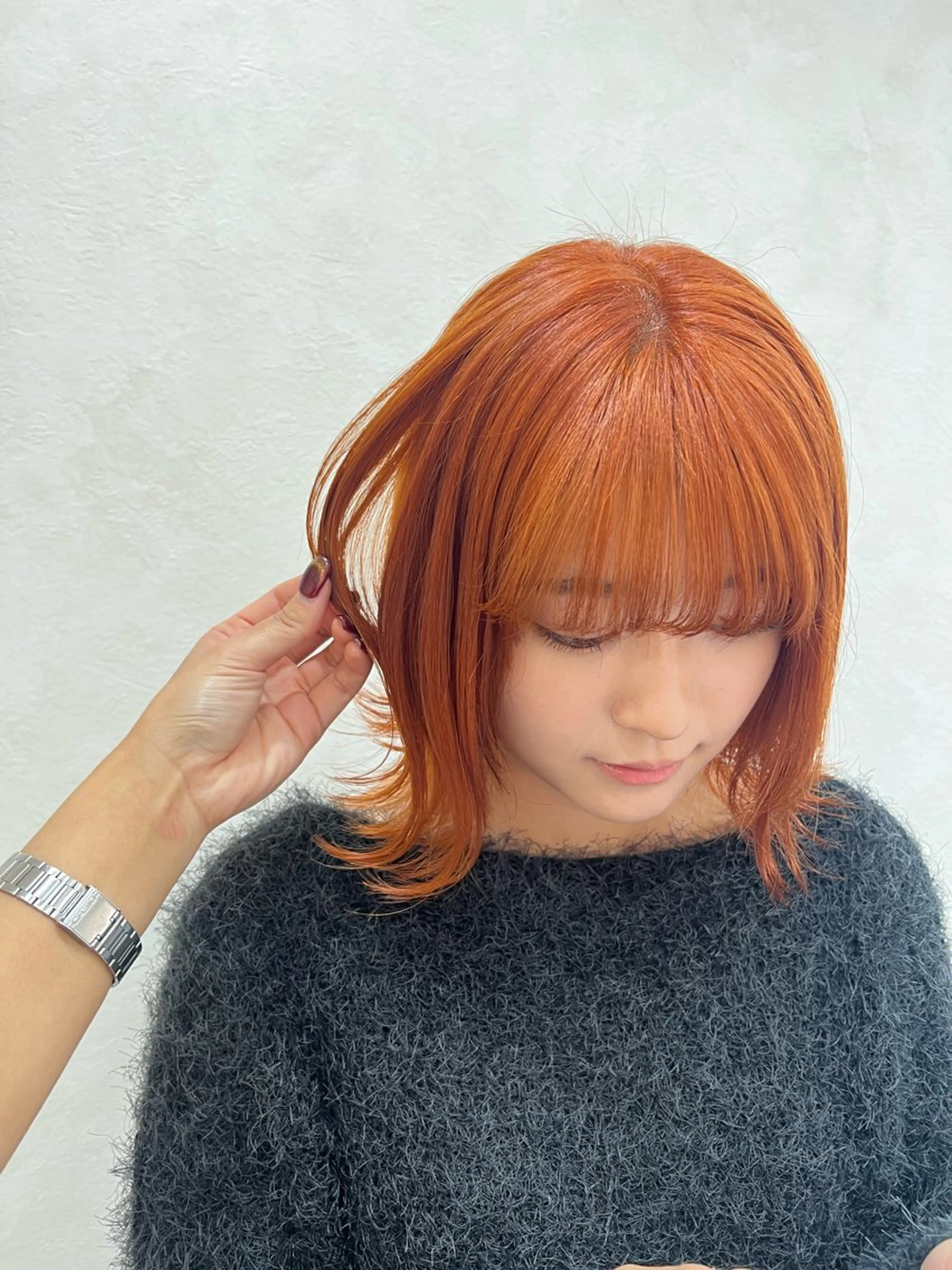 セミロング 韓国風🫧艶カラー 💟ran💟のヘアスタイル