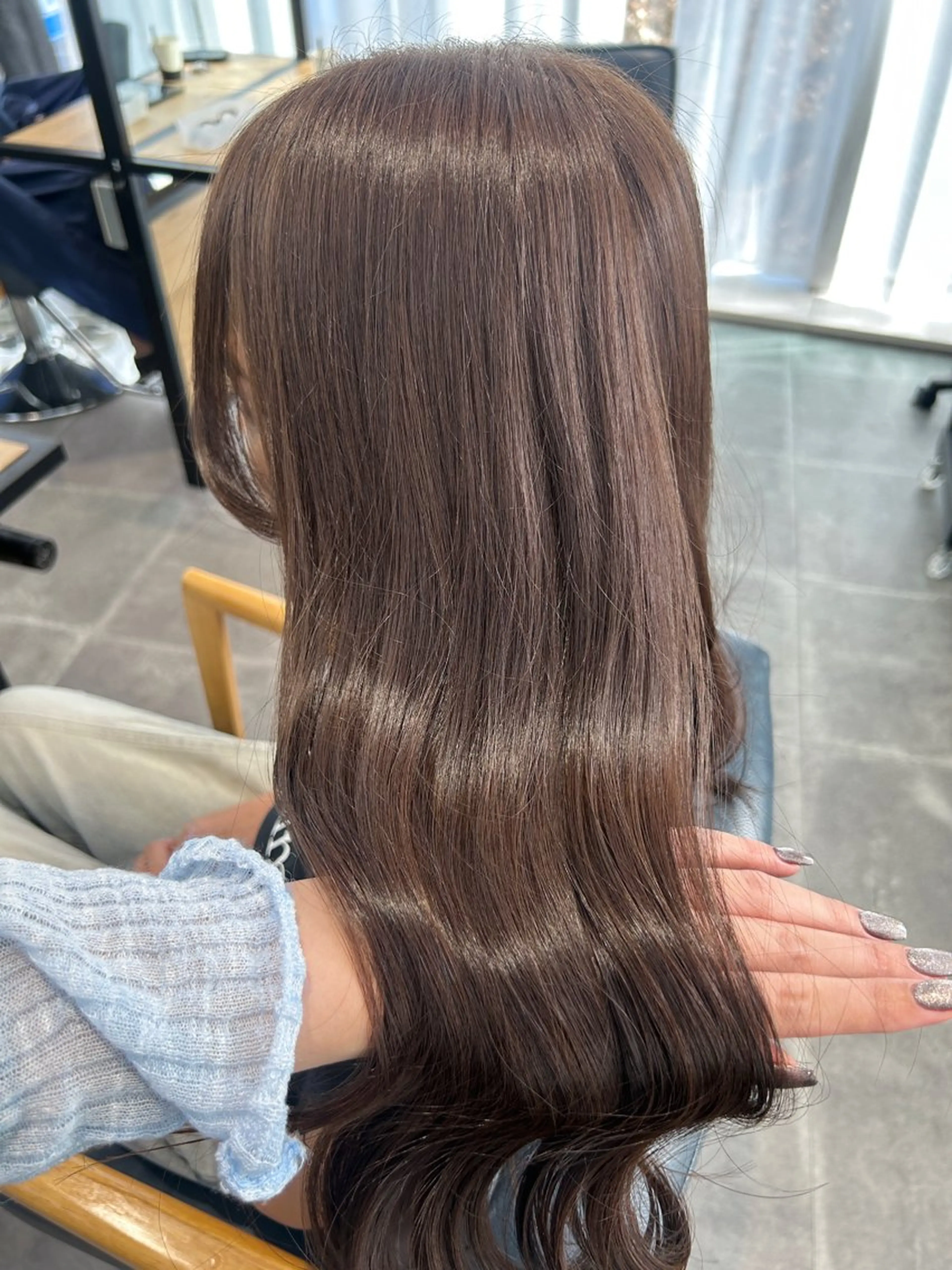 ロング カラー カット ヘアカラー トリートメント newi梅田🫧韓国 ヘア🫧sakiのヘアスタイル