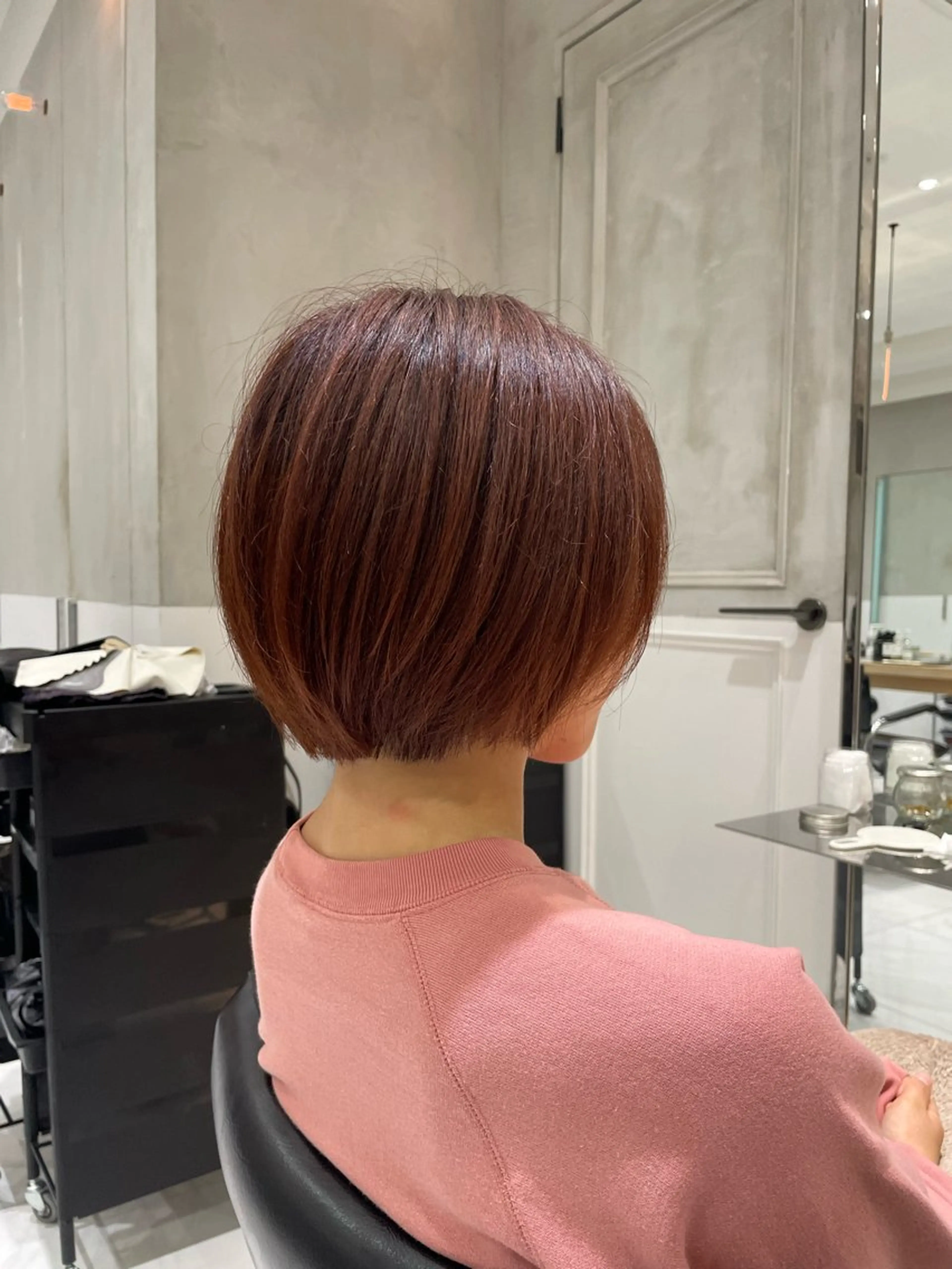ショート カット ヘアカラー トリートメント ヘッドスパ ヘアセット オリーブ カラー✨有坂映哉のヘアスタイル