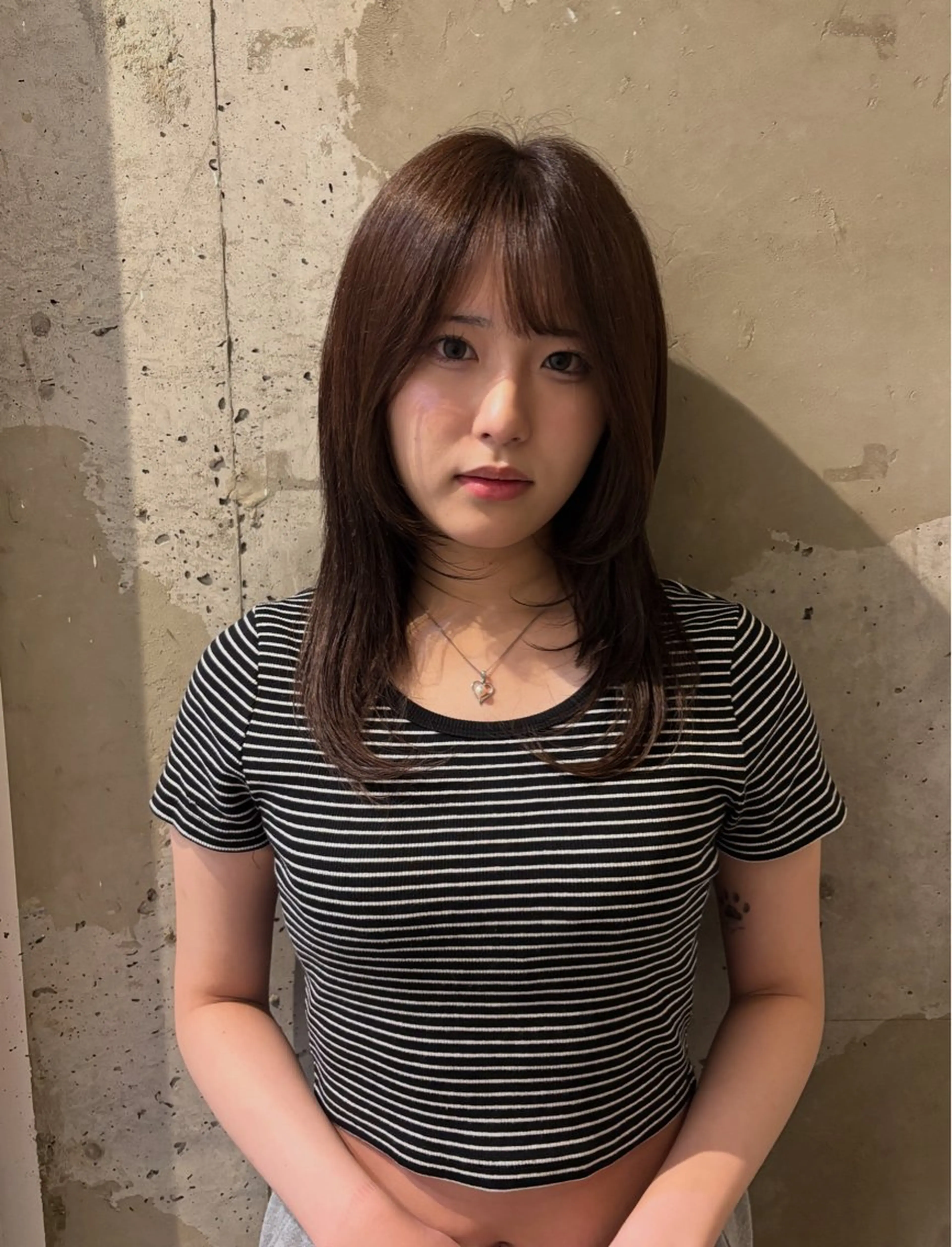 ミディアム カラー ヘアカラー 中田 桃夏のヘアスタイル