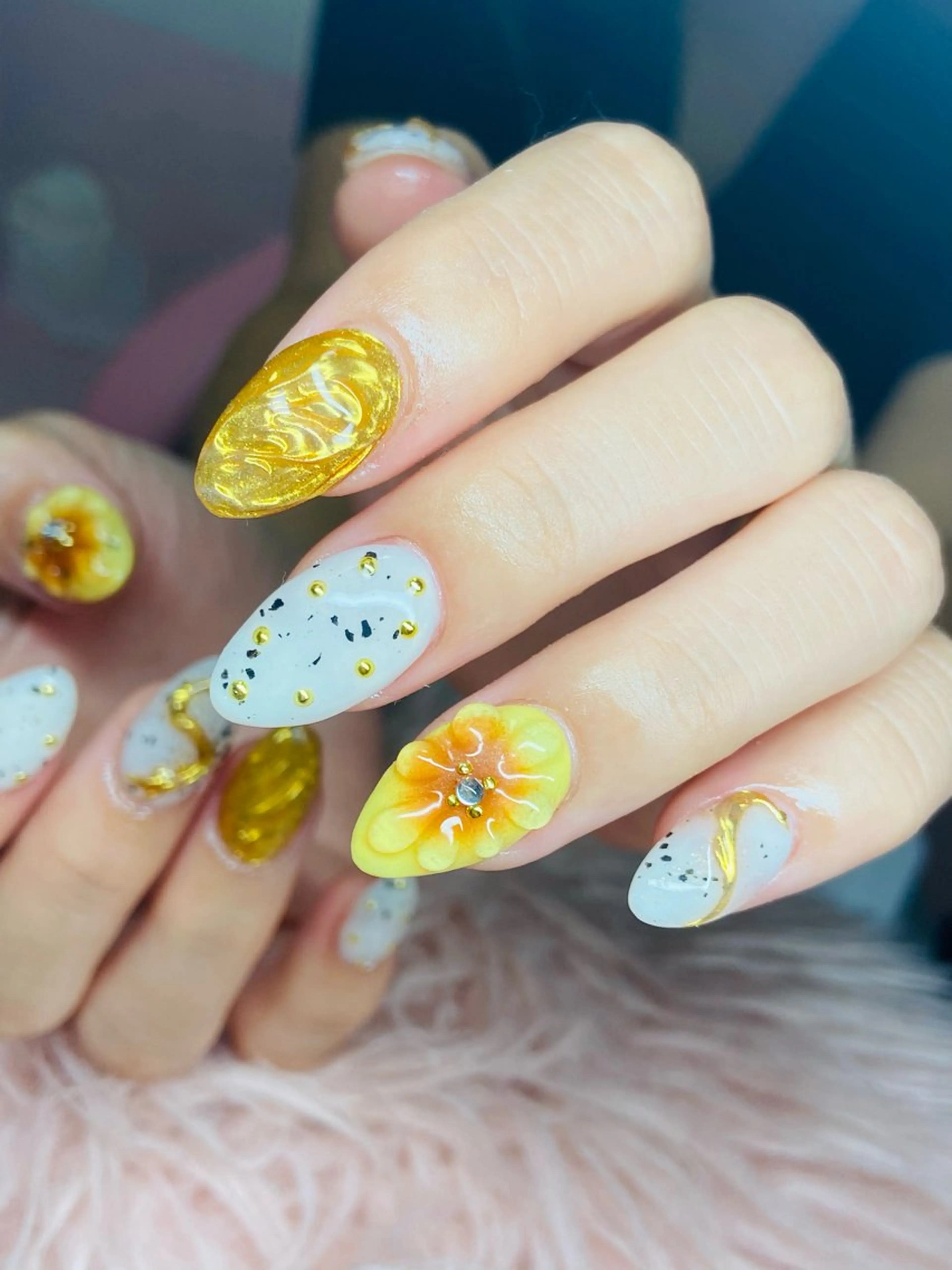 ネイル 長さ出し 夏ネイル HandSnail 座間自宅ネイルサロンのネイルデザイン