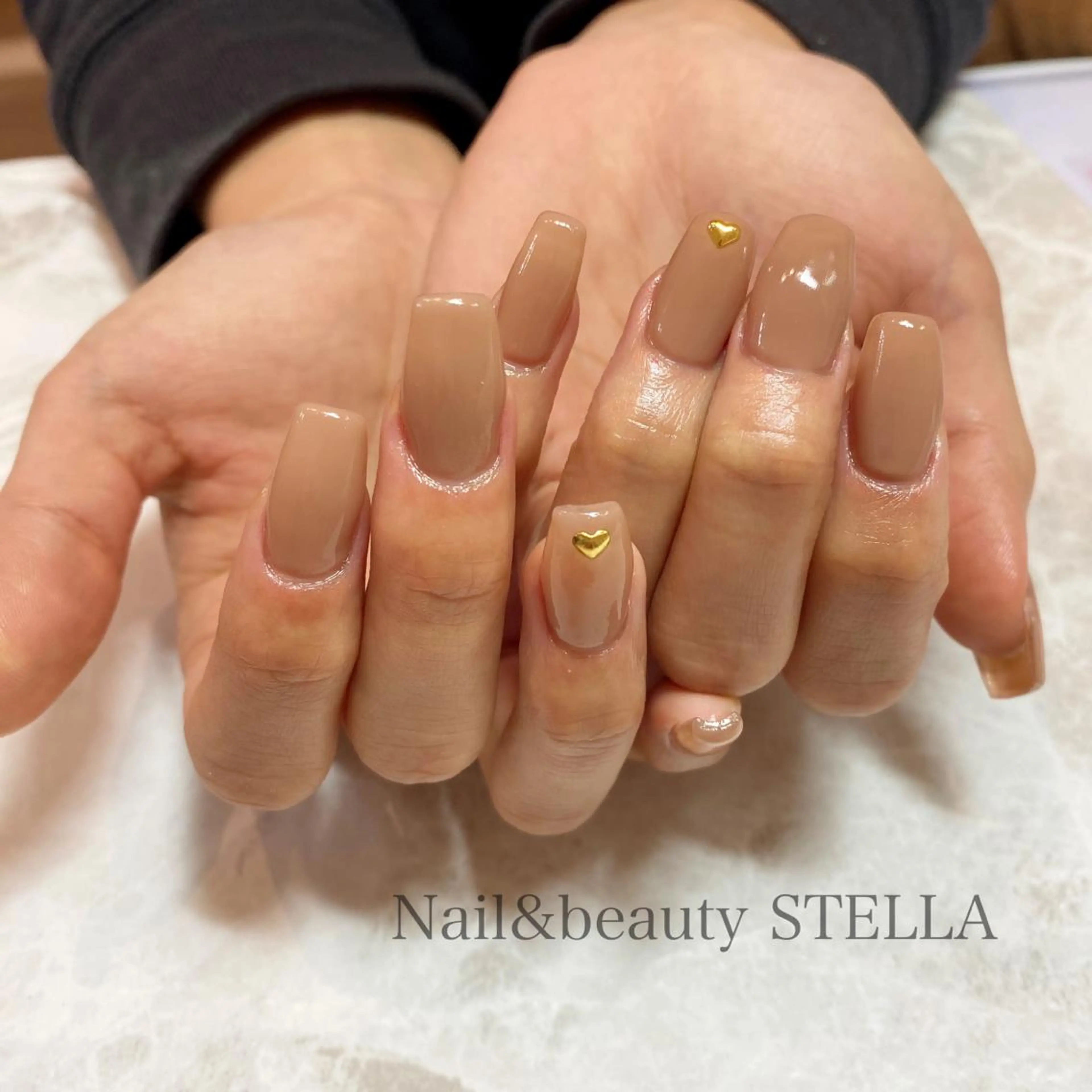 ロング ネイル ハート ハンドネイル STELLA harunaのネイルデザイン