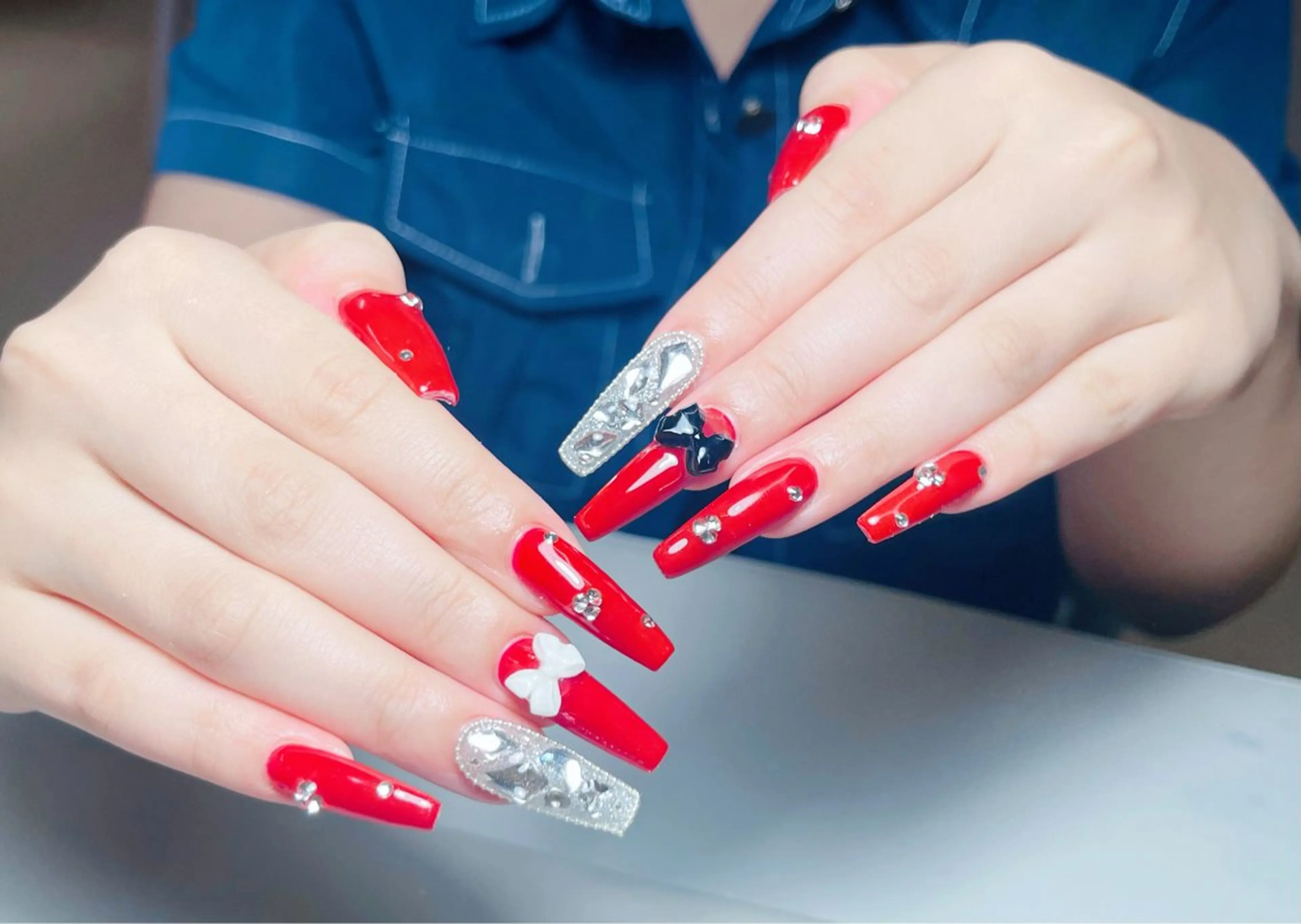 ネイル ボルドー チークネイル 長さ出し フレンチネイル ジェルネイル ハンドネイル Belle Nail Salonのネイルデザイン