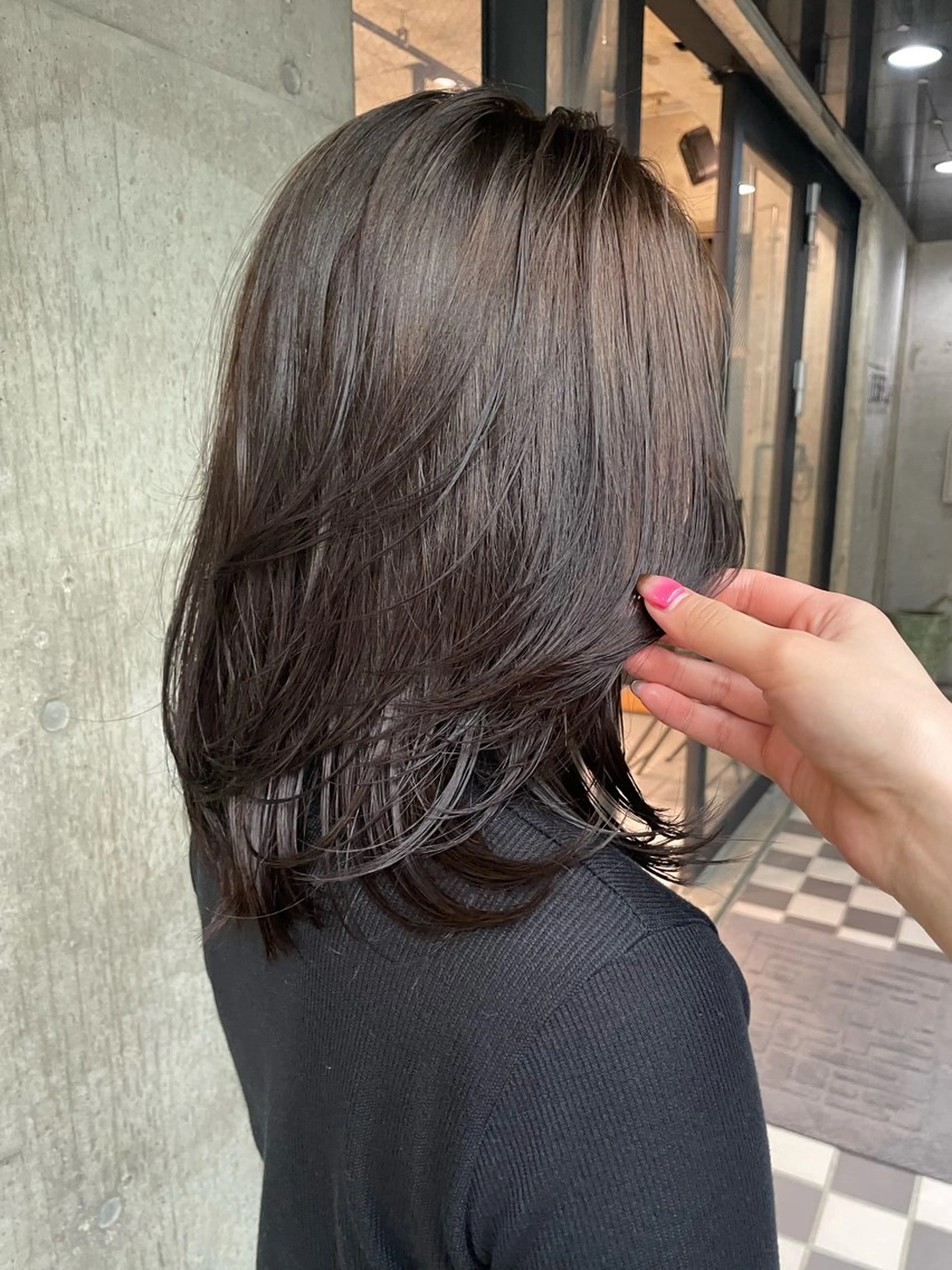 セミロング カラー ♡ハイライトカラー shinri♡のヘアスタイル