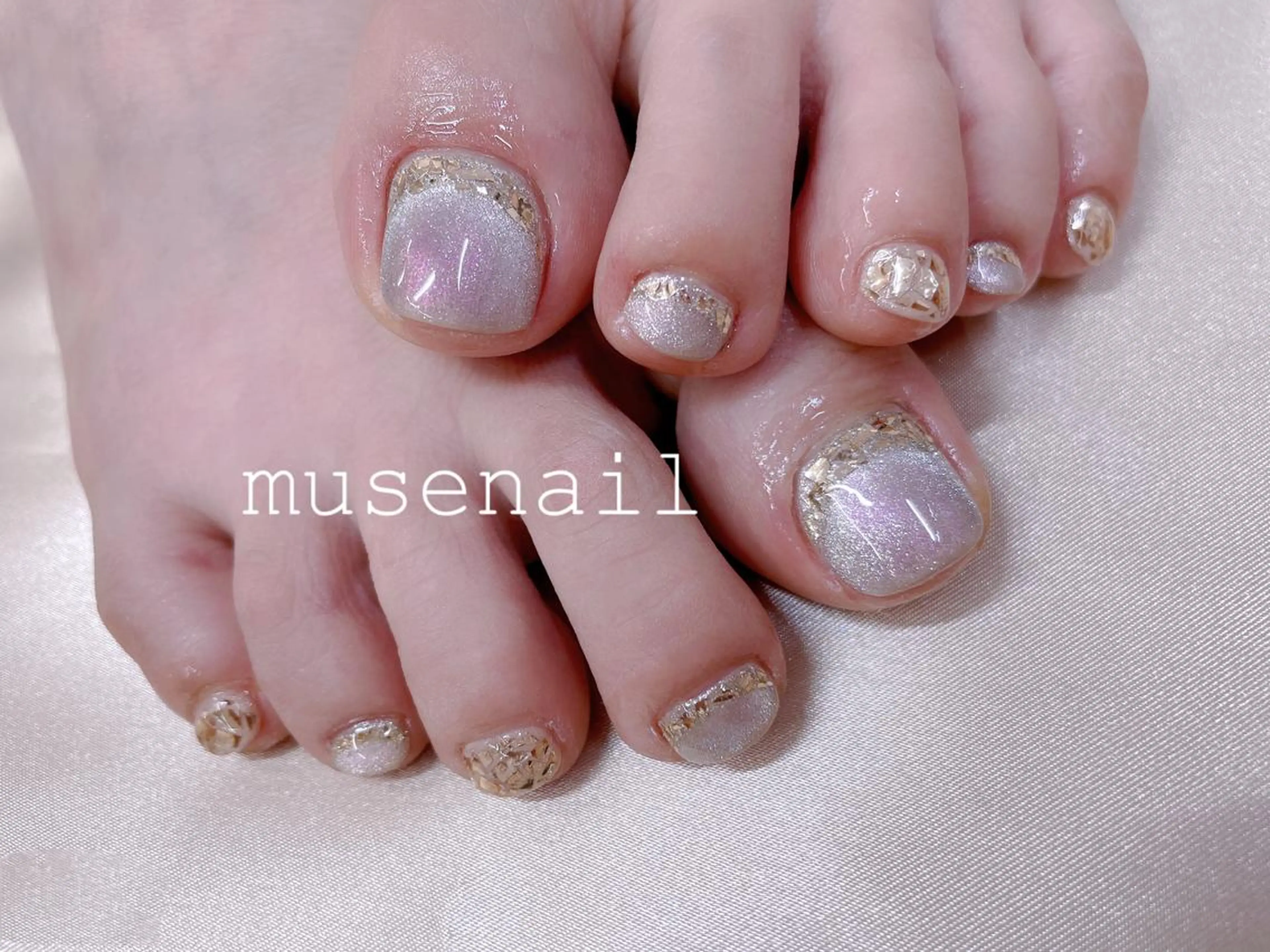 🦶🏻🦶🏻🦶🏻【初回ソフトジェルオフ無料】フット定額Cコースアート6本の写真