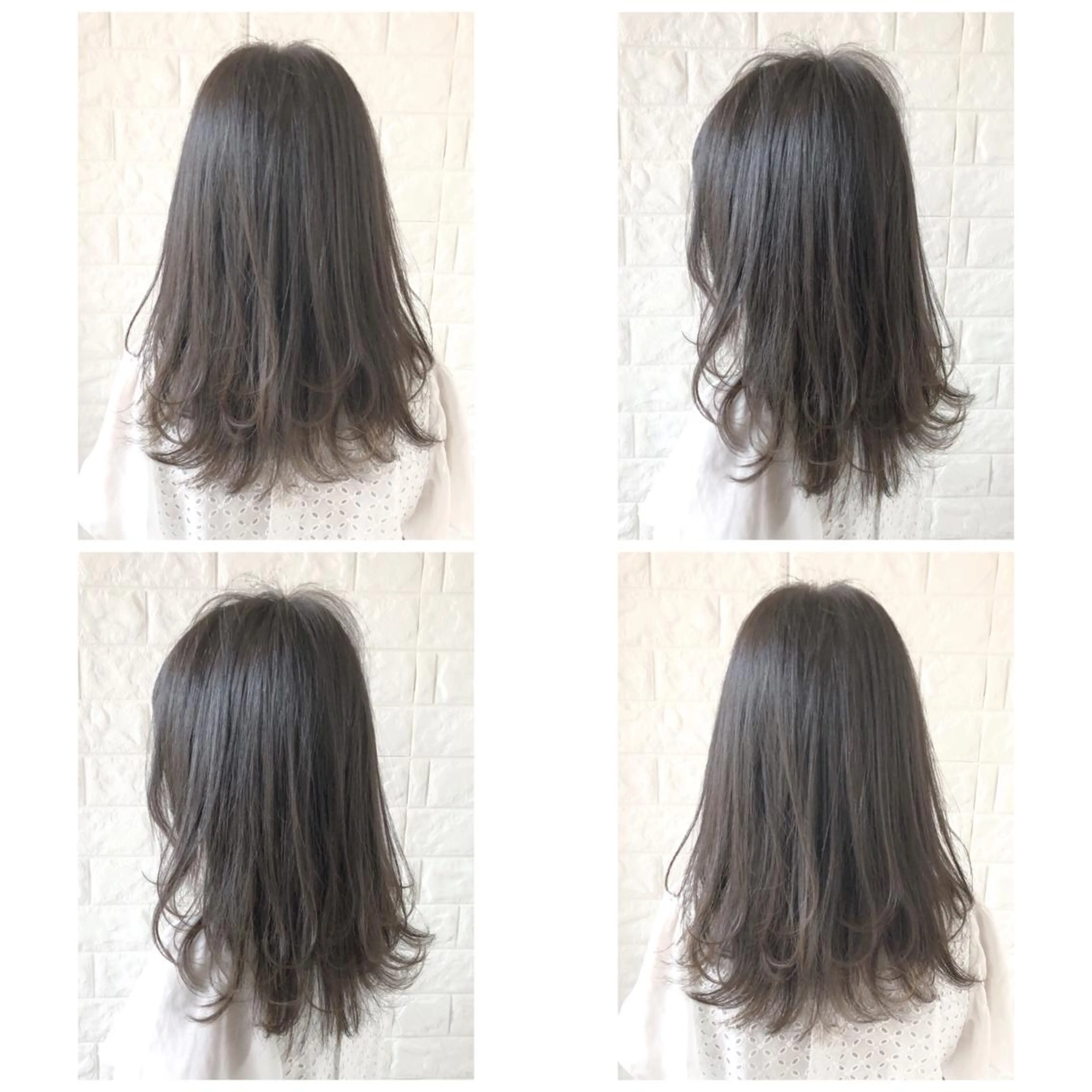 セミロング カラー アッシュ ベージュカラー 透明感カラー ハイライトカラー イルミナカラー 髪質改善特化KIZU /艶髪研究（京都）のヘアスタイル