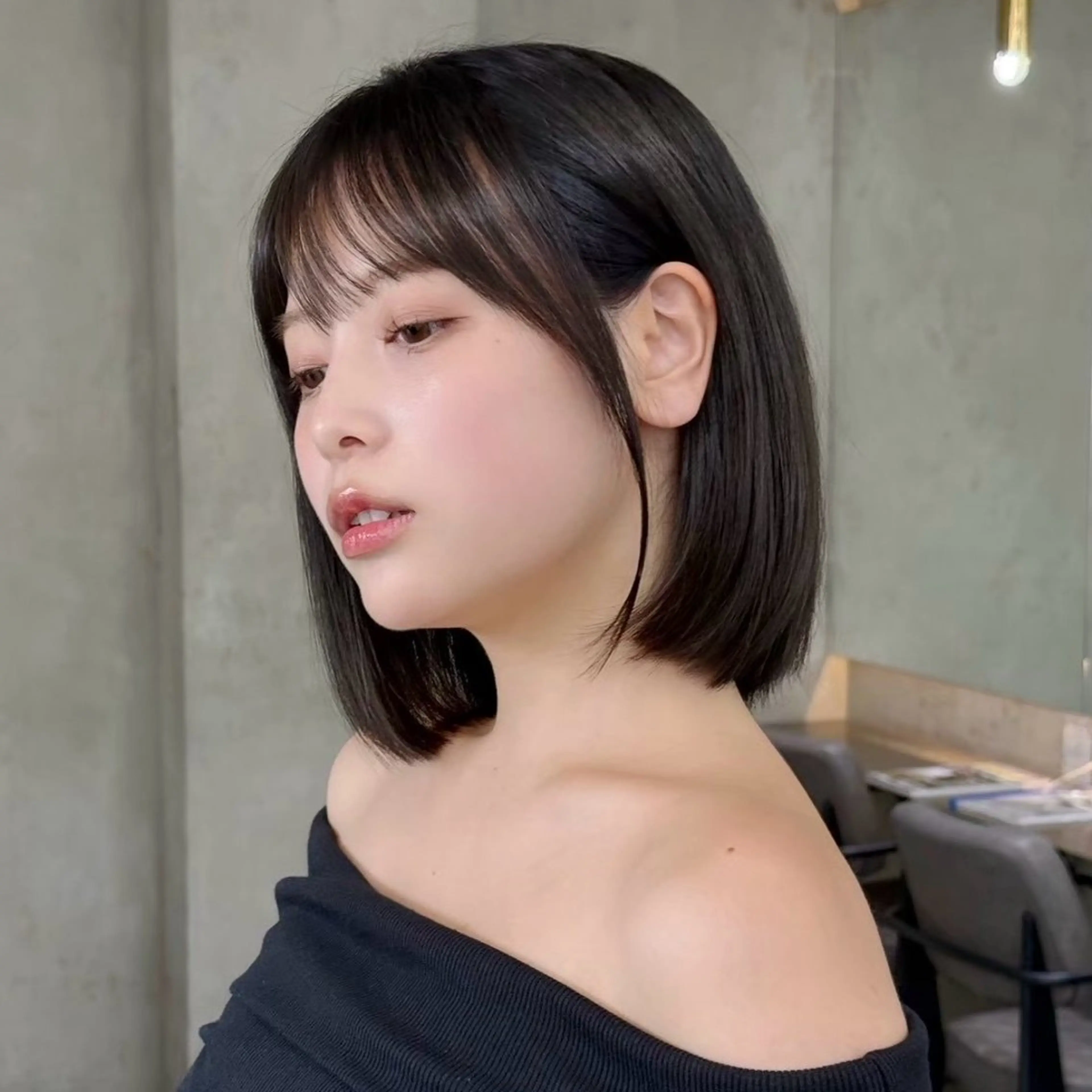 ショート ボブ/レイヤー/ 縮毛矯正/ 渡邊莉玖のヘアスタイル