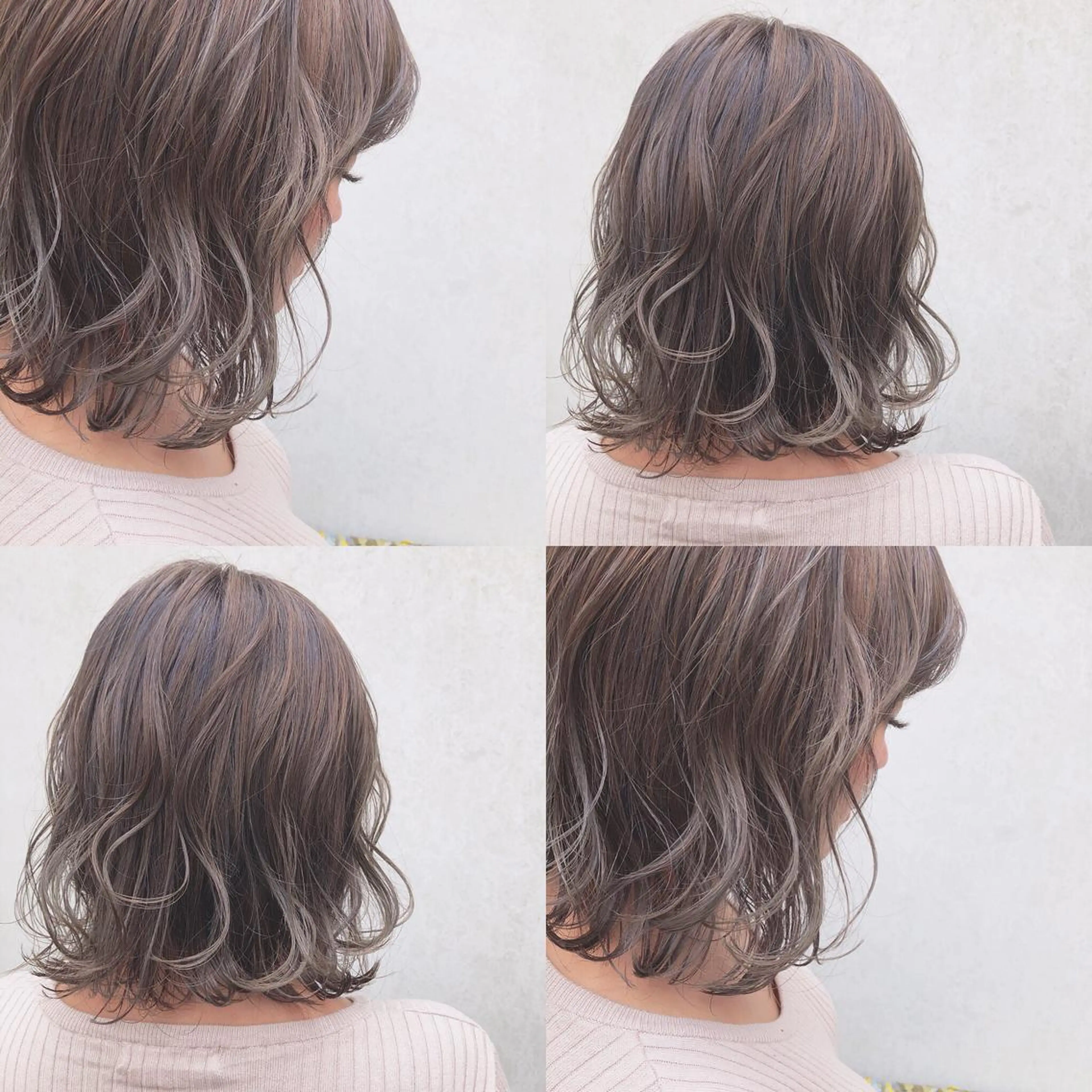 ミディアム カラー cyan SANAMIのヘアスタイル
