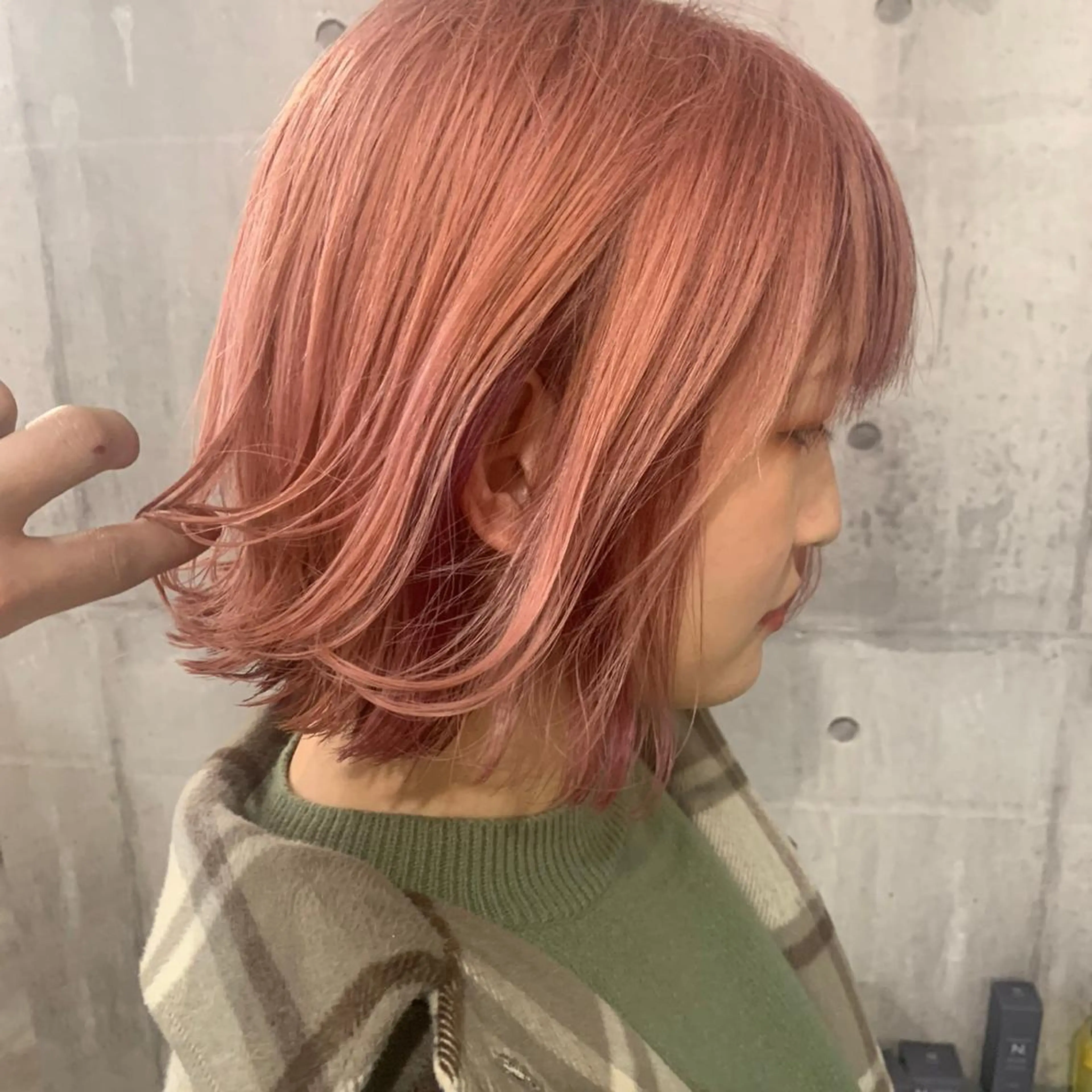 ミディアム カラー ヘアアレンジ キッズ アディクシーカラー バレイヤージュ ミストバング ベージュカラー 黒髪 カラー特化サロン梅田 Eir茶屋町/山下のヘアスタイル