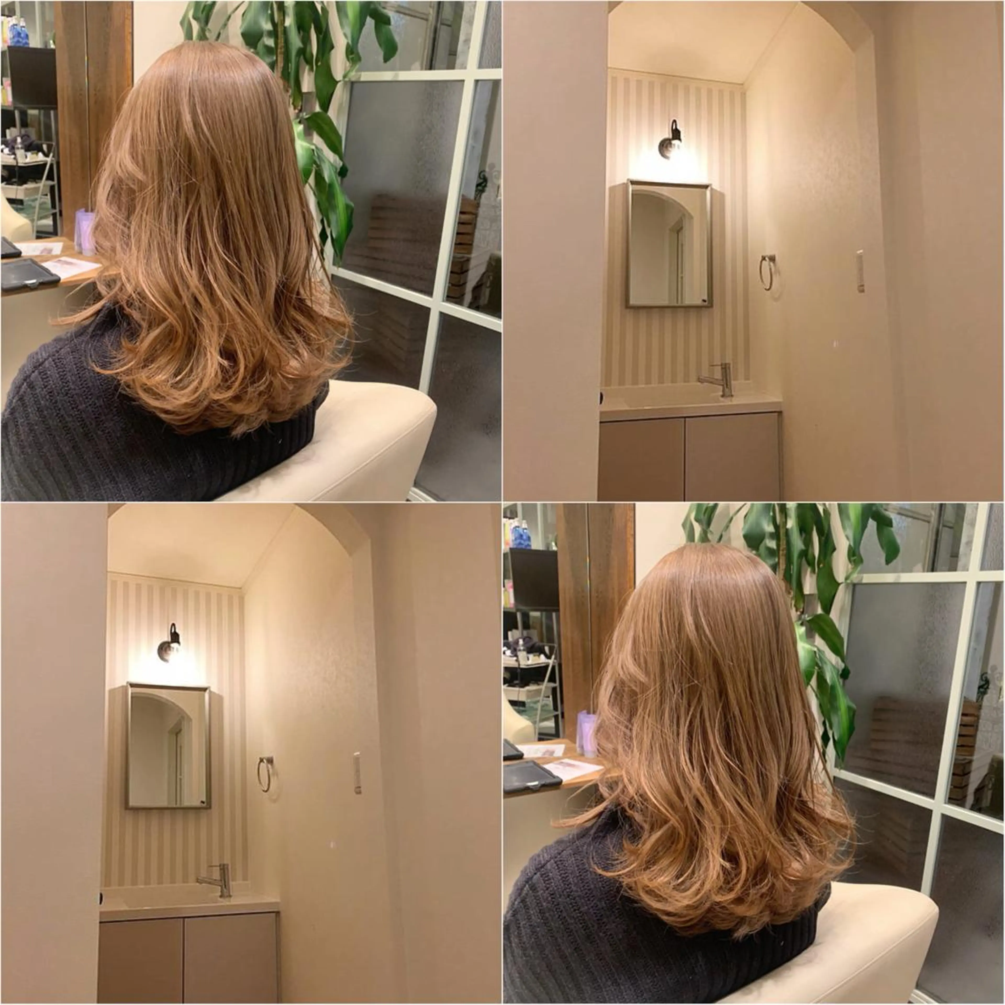 セミロング カラー 【完全個室】髪質改善 暖色カラー/山崎唯奈のヘアスタイル