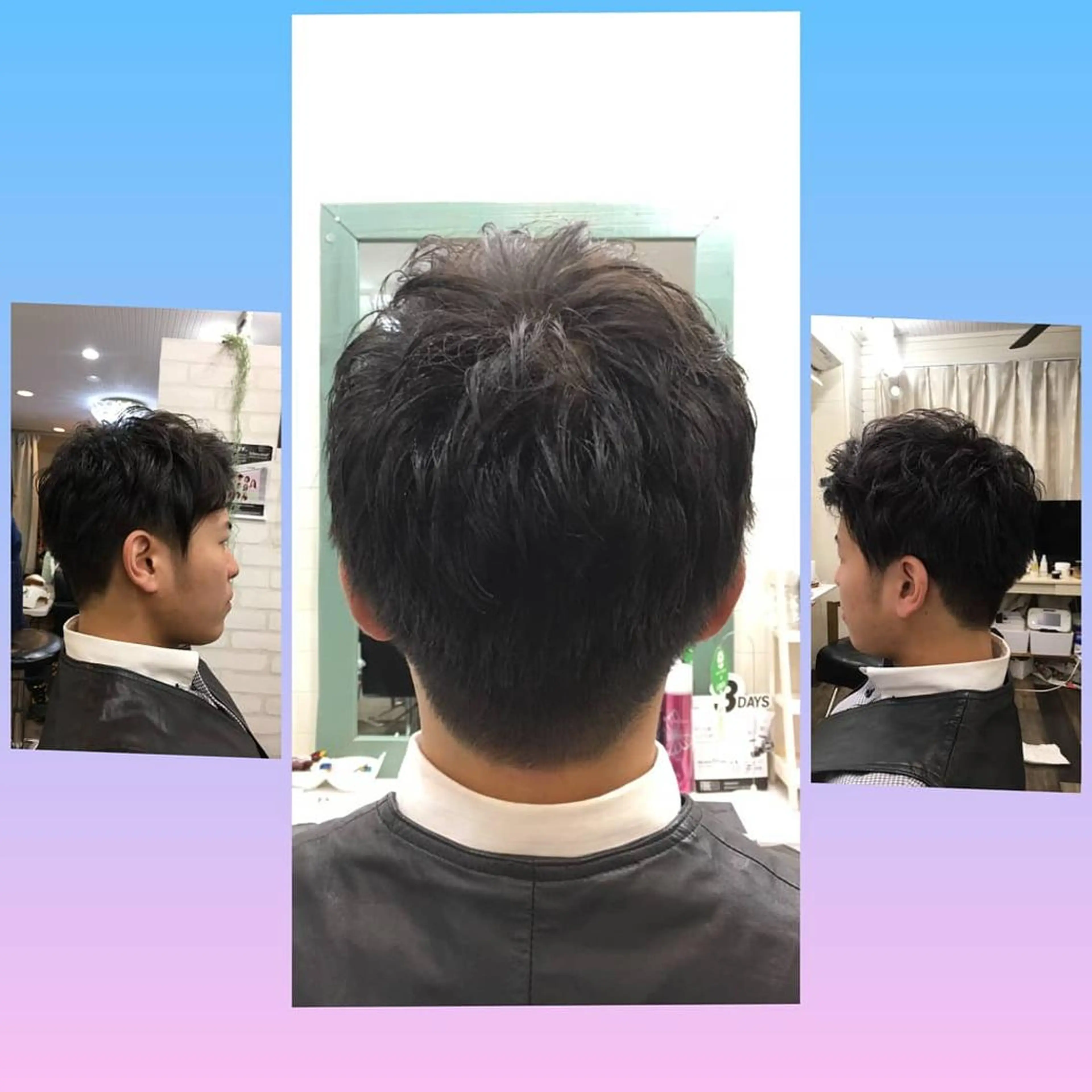 ショート カラー パーマ メンズ キッズ ネイル Sg hosoのヘアスタイル