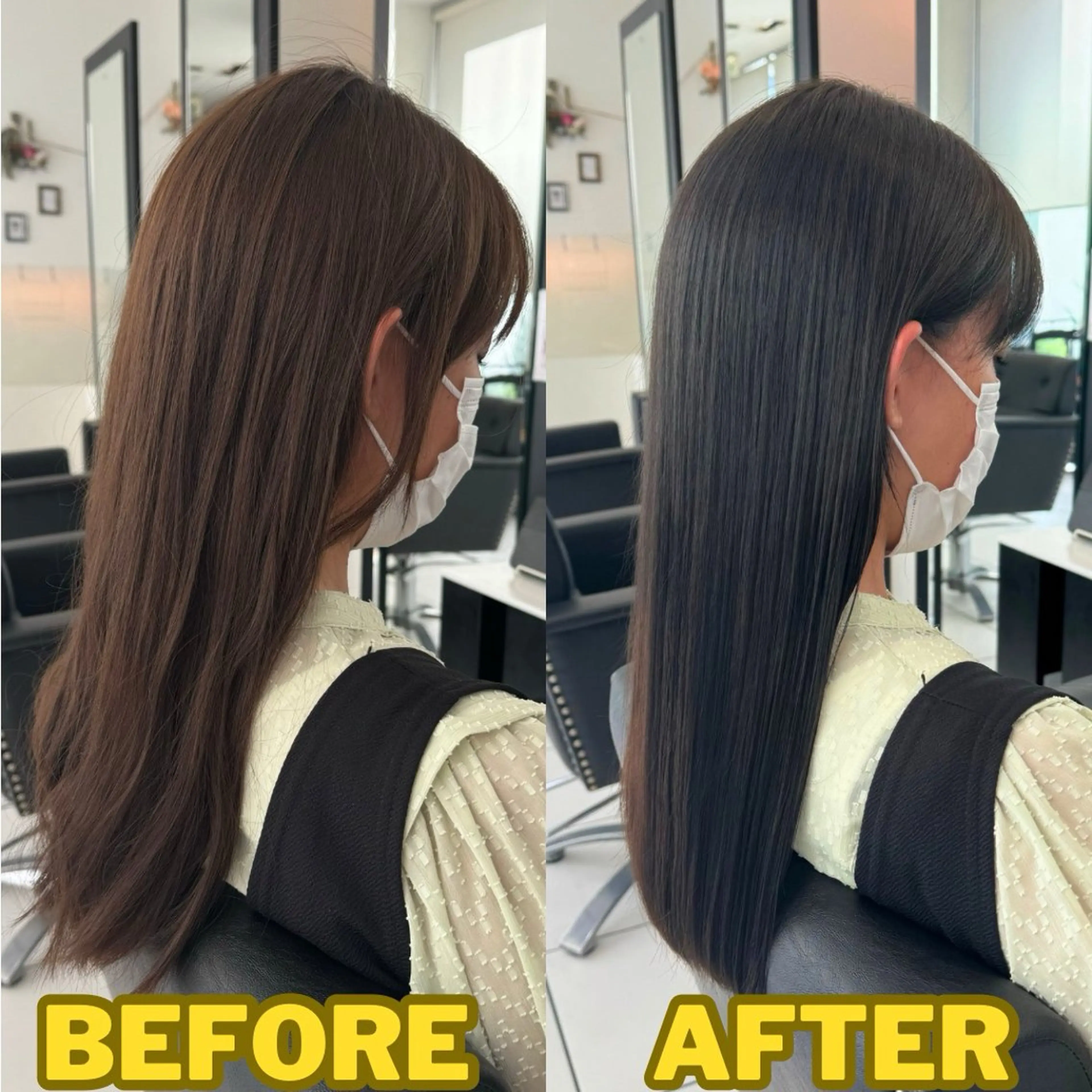 セミロング YASU🍎CUT 赤系カラー/ヘアケアのヘアスタイル