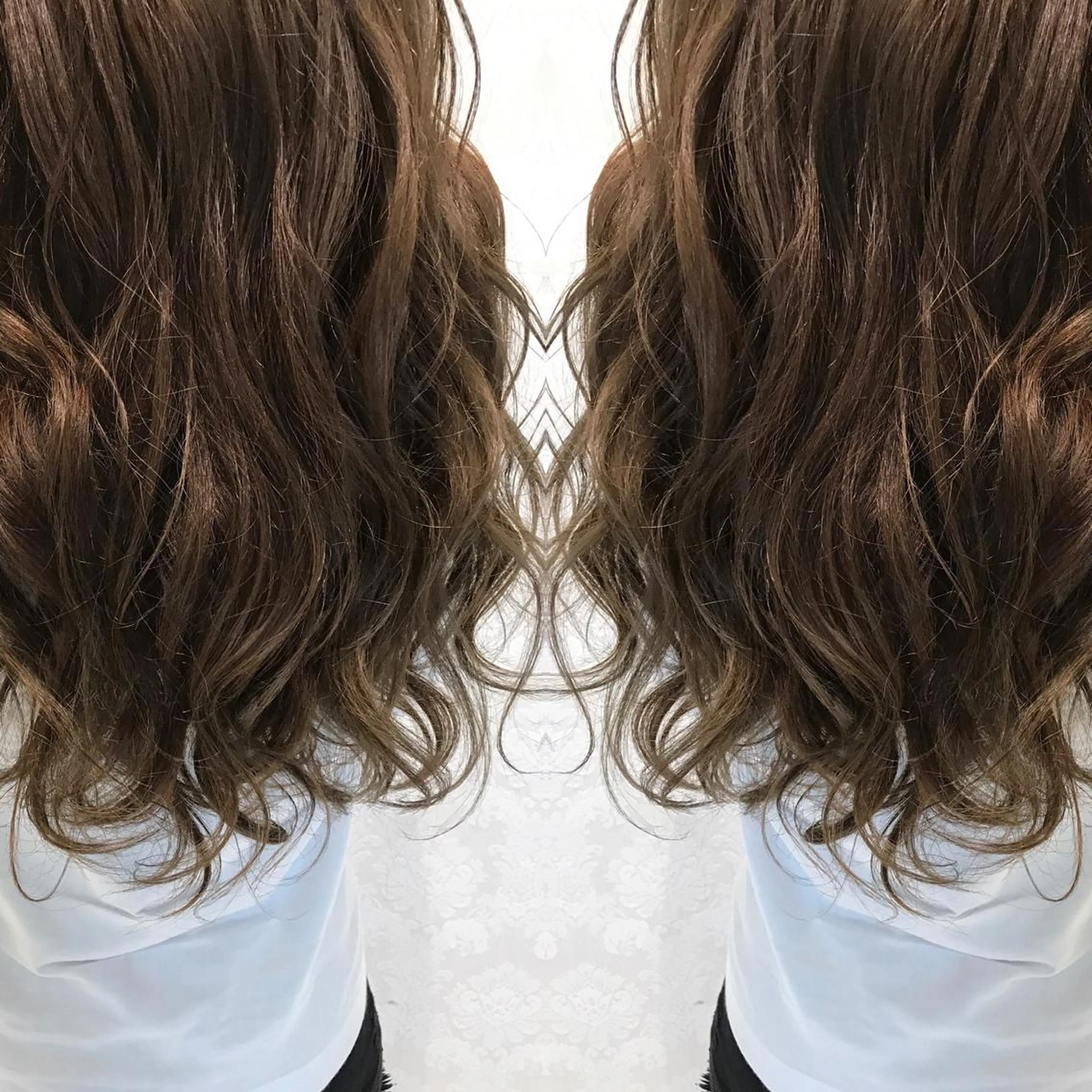 ロング カラー ヘアアレンジ グレージュ ロング ⭐️髪質改善⭐️ フジヒサゴウタのヘアスタイル