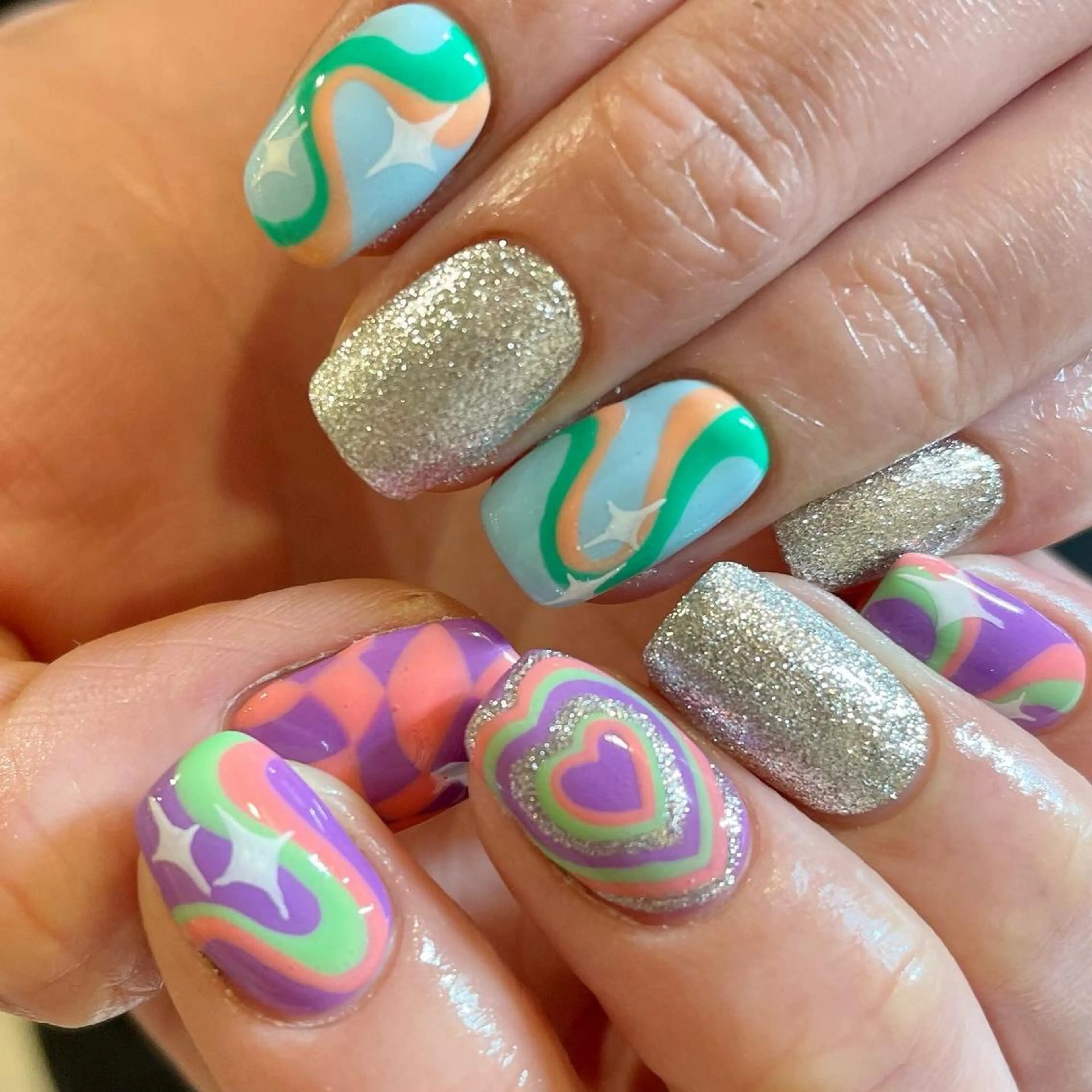 ネイル ハンドネイル AOI✩⡱ y2kネイルのネイルデザイン