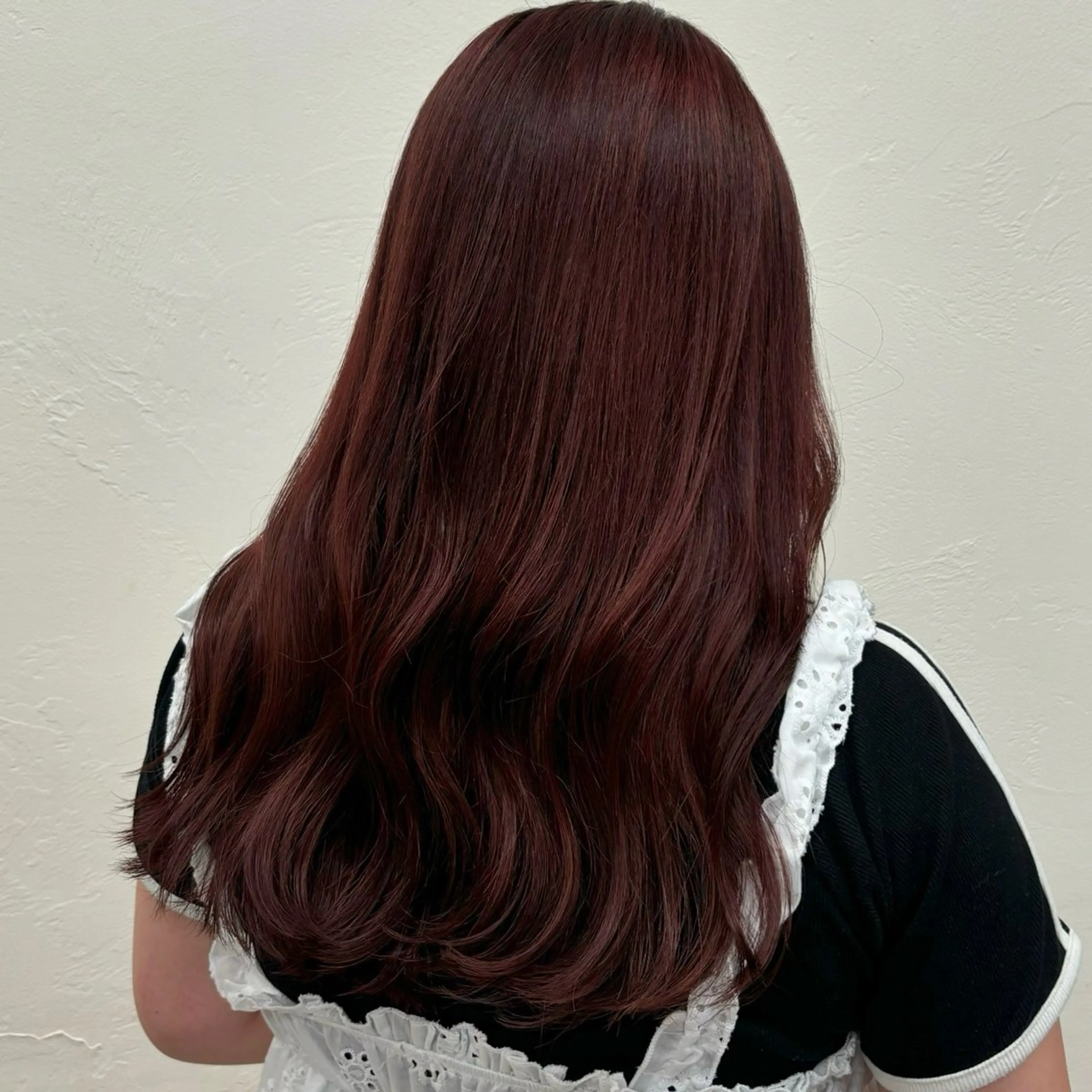 セミロング ヘアカラー トリートメント 結べるレイヤーカット /カラー/あさかのヘアスタイル