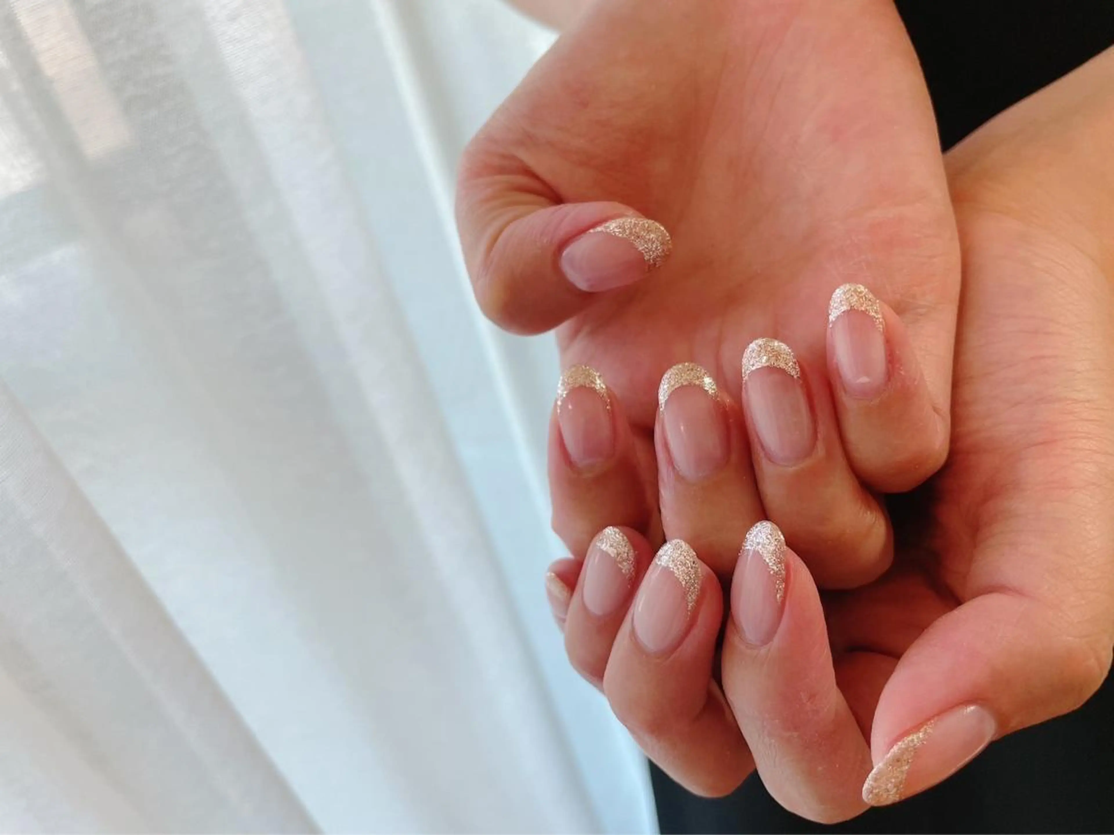 ネイル フットネイル フレンチネイル ジェルネイル ラメ(グリッター) メンズネイル kiki nail たまプラーザのネイルデザイン