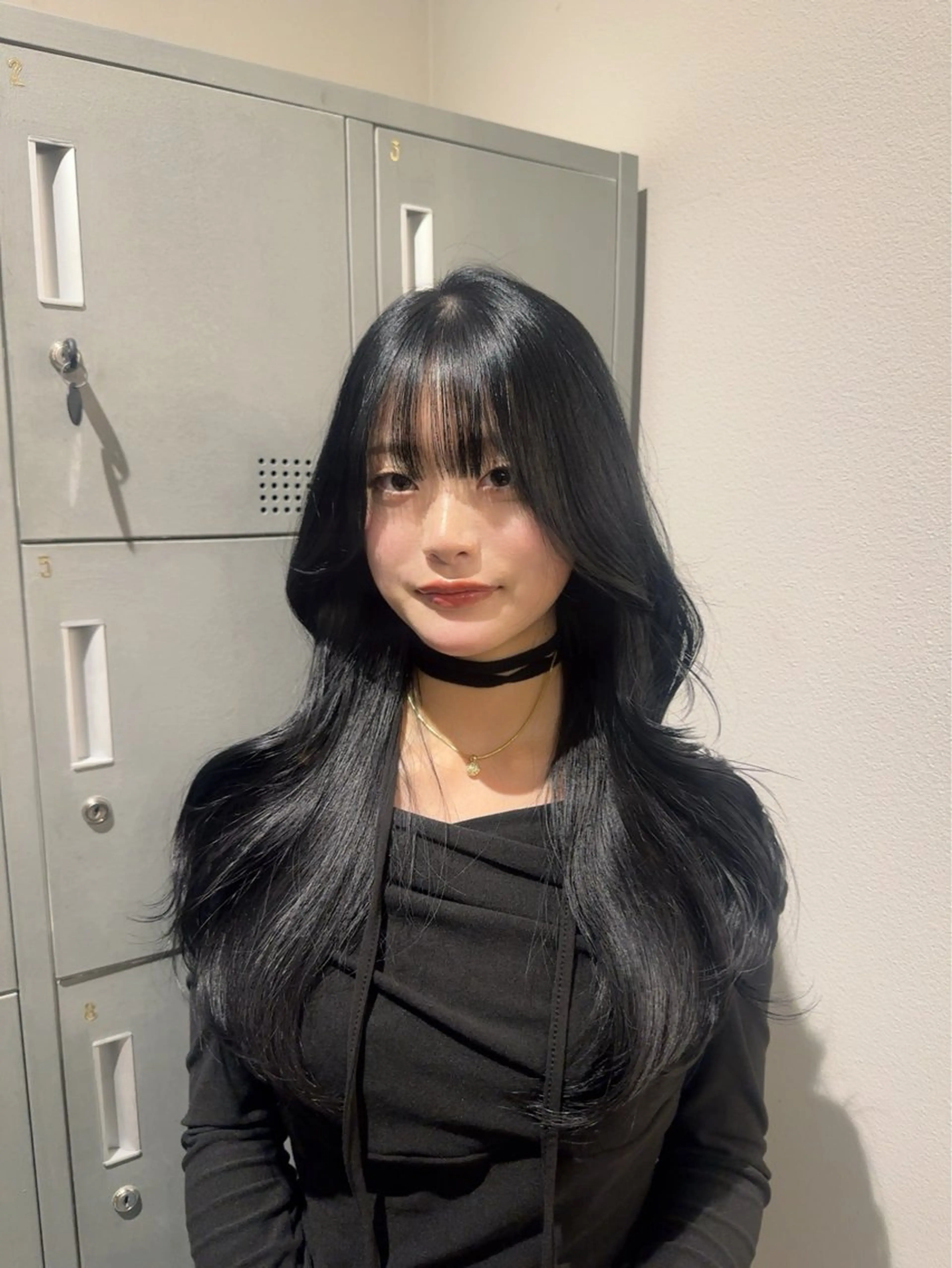 ロング カット ヘアカラー 透け感オリーブ/レイ ヤーカット/KaHoのヘアスタイル