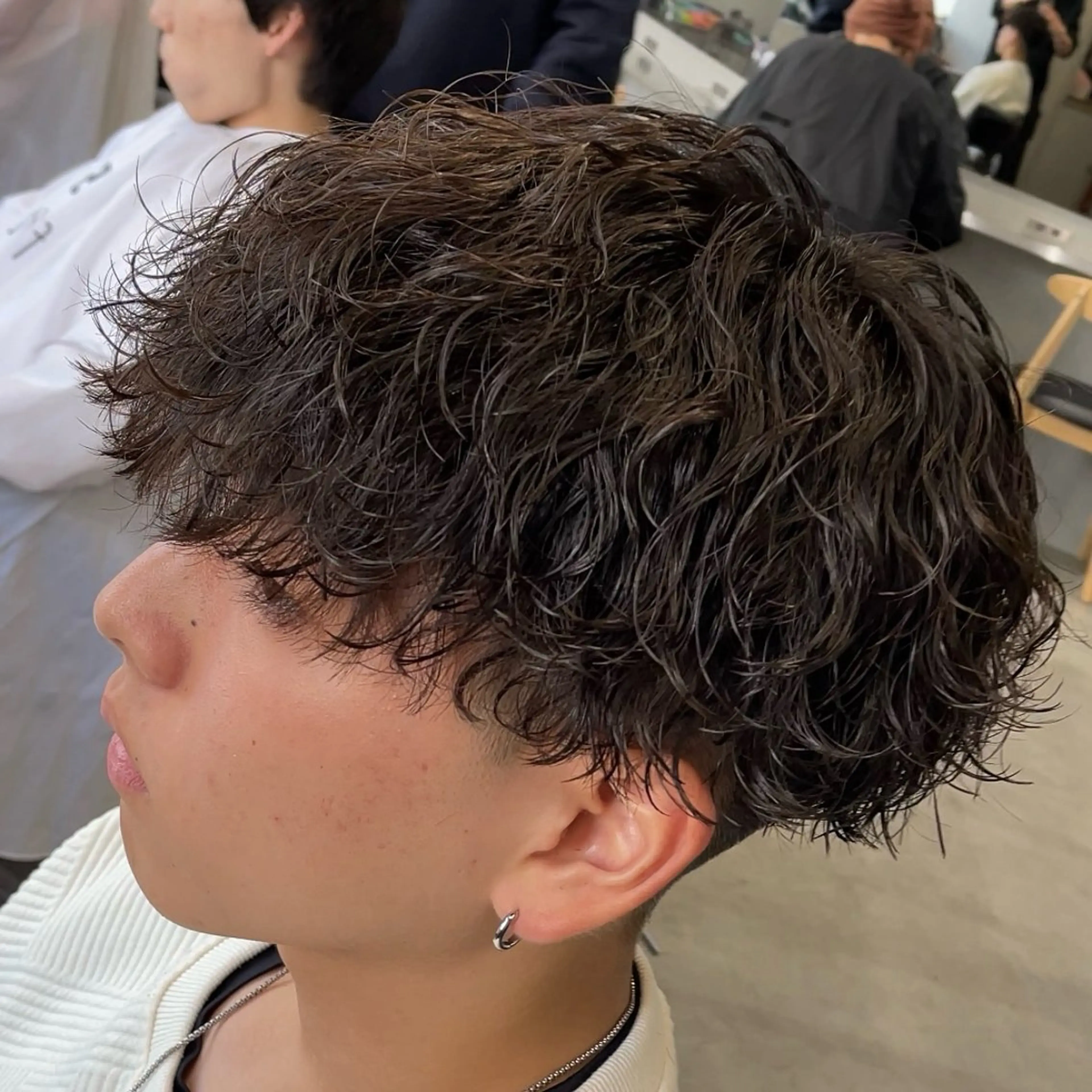 ミディアム パーマ ヘアアレンジ メンズ fifth 石川 凪のヘアスタイル