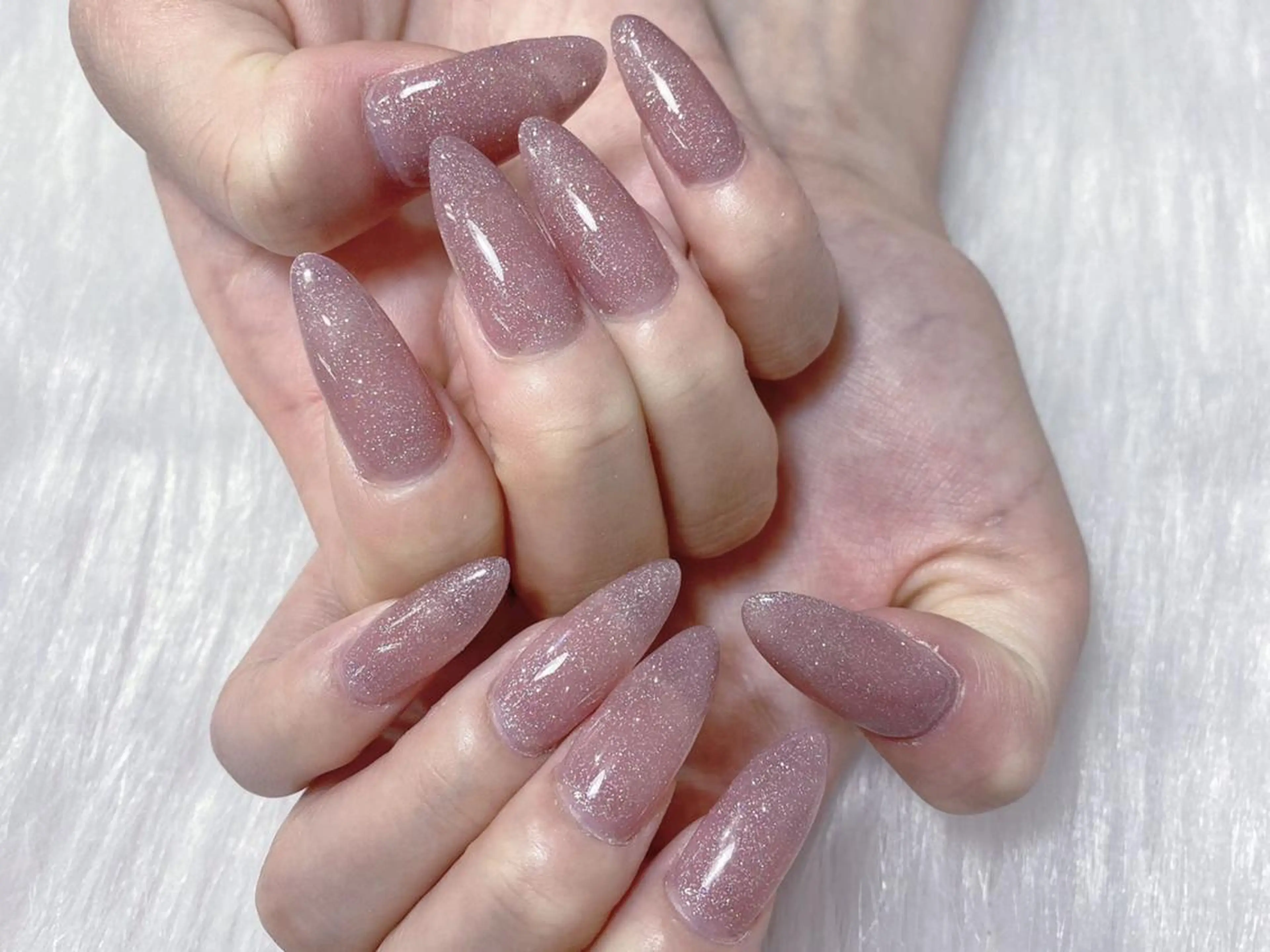 ネイル アートネイル オーロラネイル ガーリー キラキラネイル マグネットネイル Leah 💅のネイルデザイン