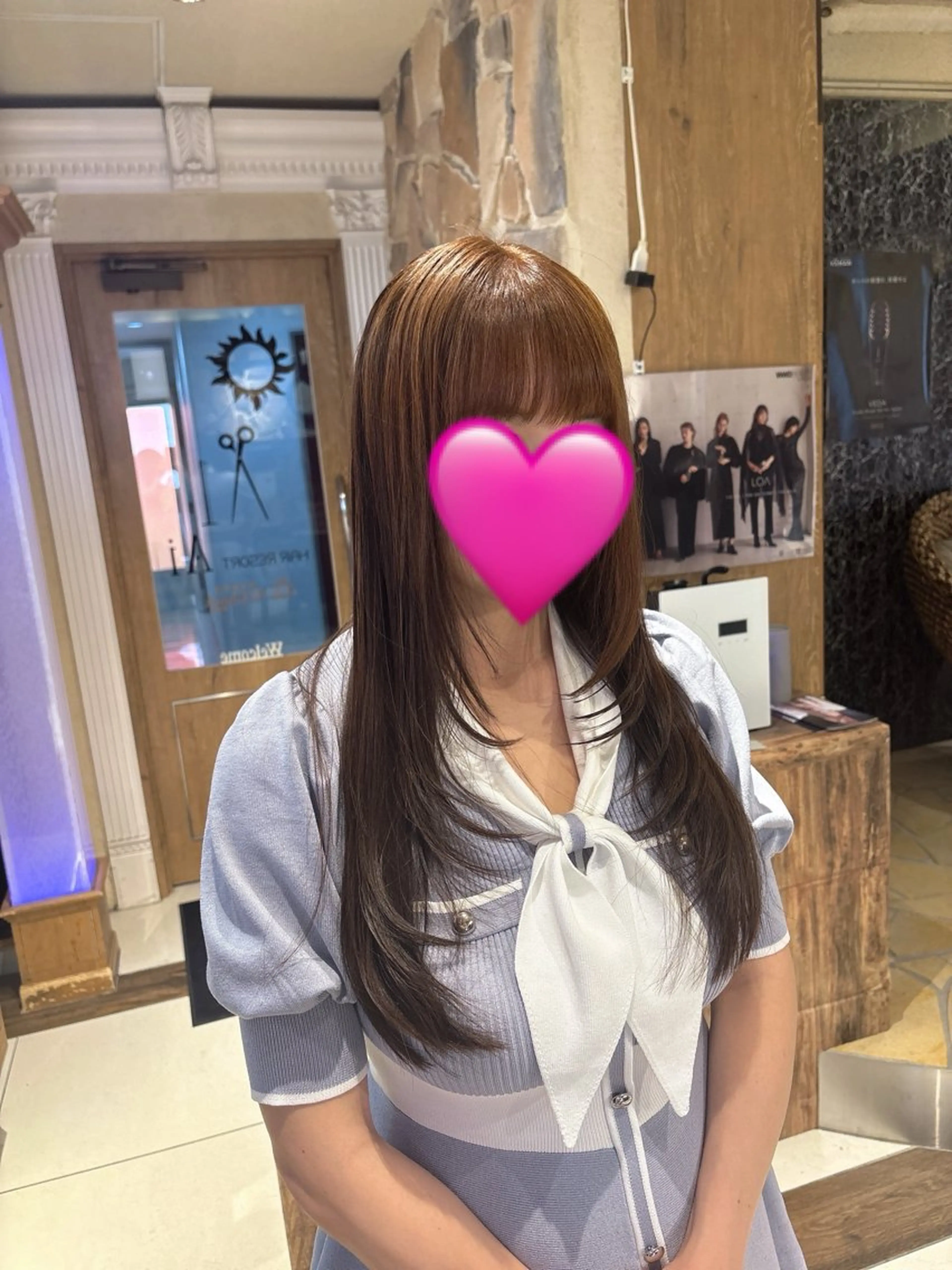 ロング カット レイヤー/切りっぱな しボブ✨️みずか💜のヘアスタイル