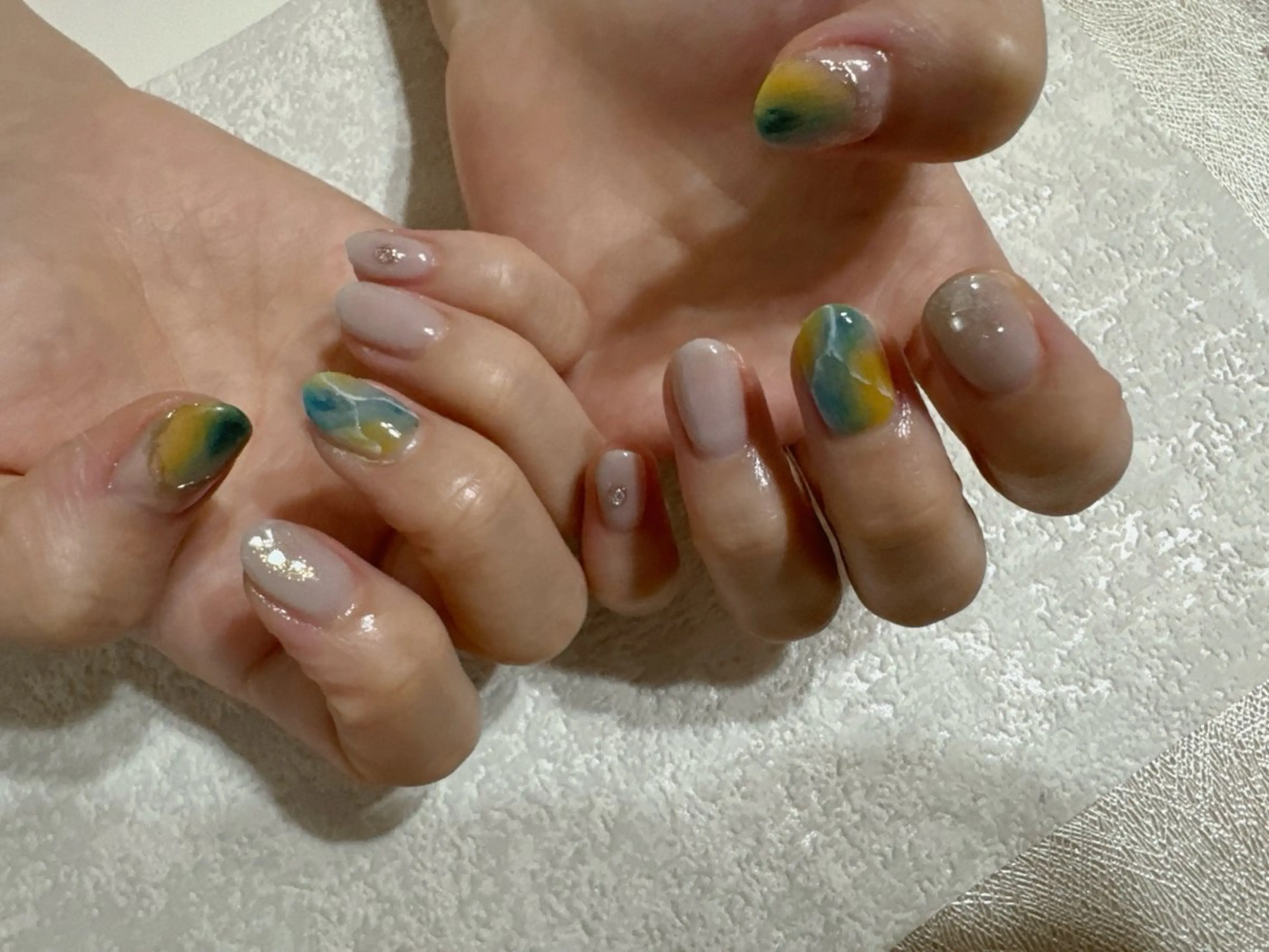 ネイル ジェルネイル メンズネイル ニュアンスネイル パラジェル 夏ネイル ハンドネイル kikinail 溝の口のネイルデザイン