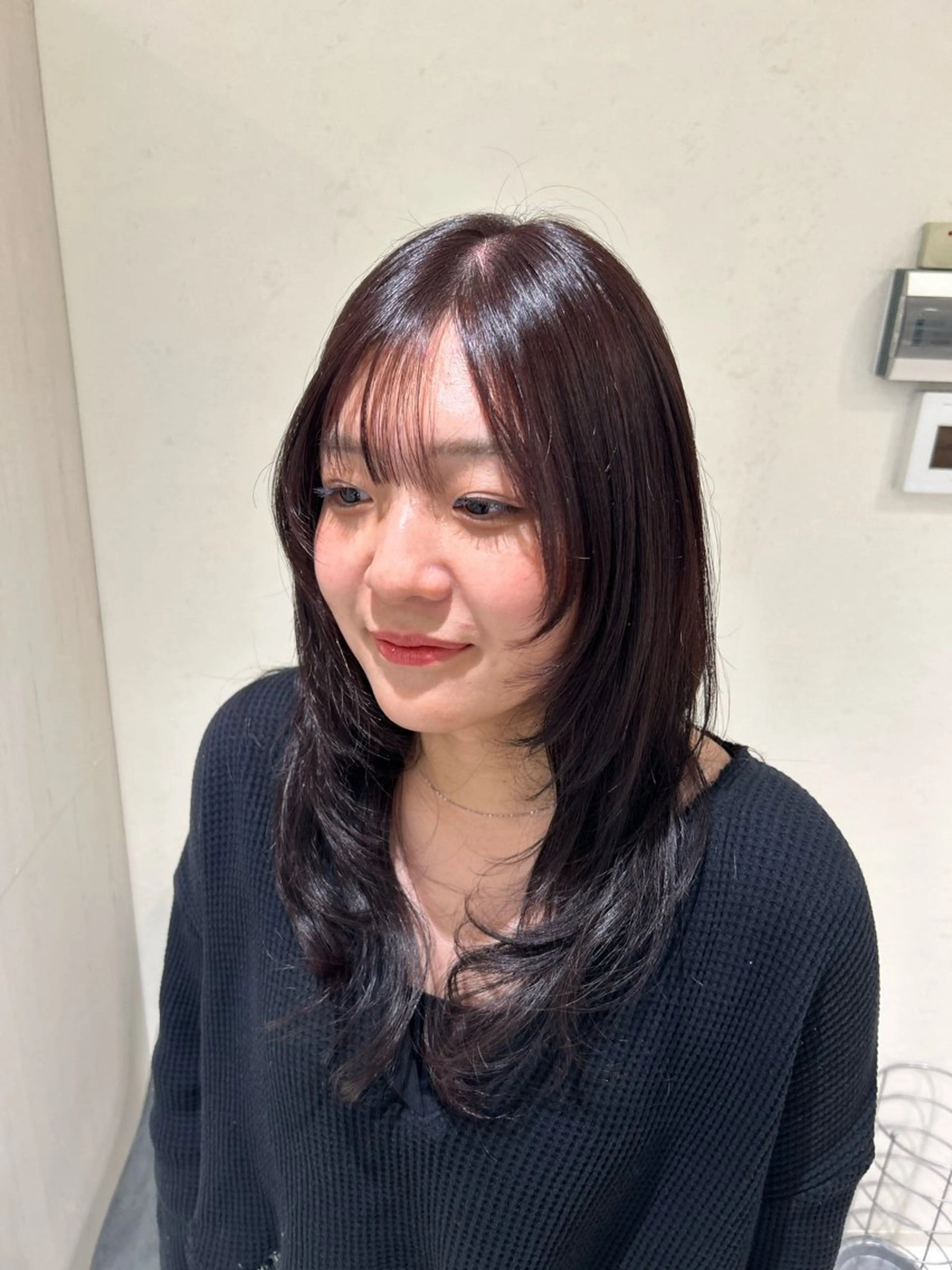 ロング カラー カット 神田 音羽のヘアスタイル