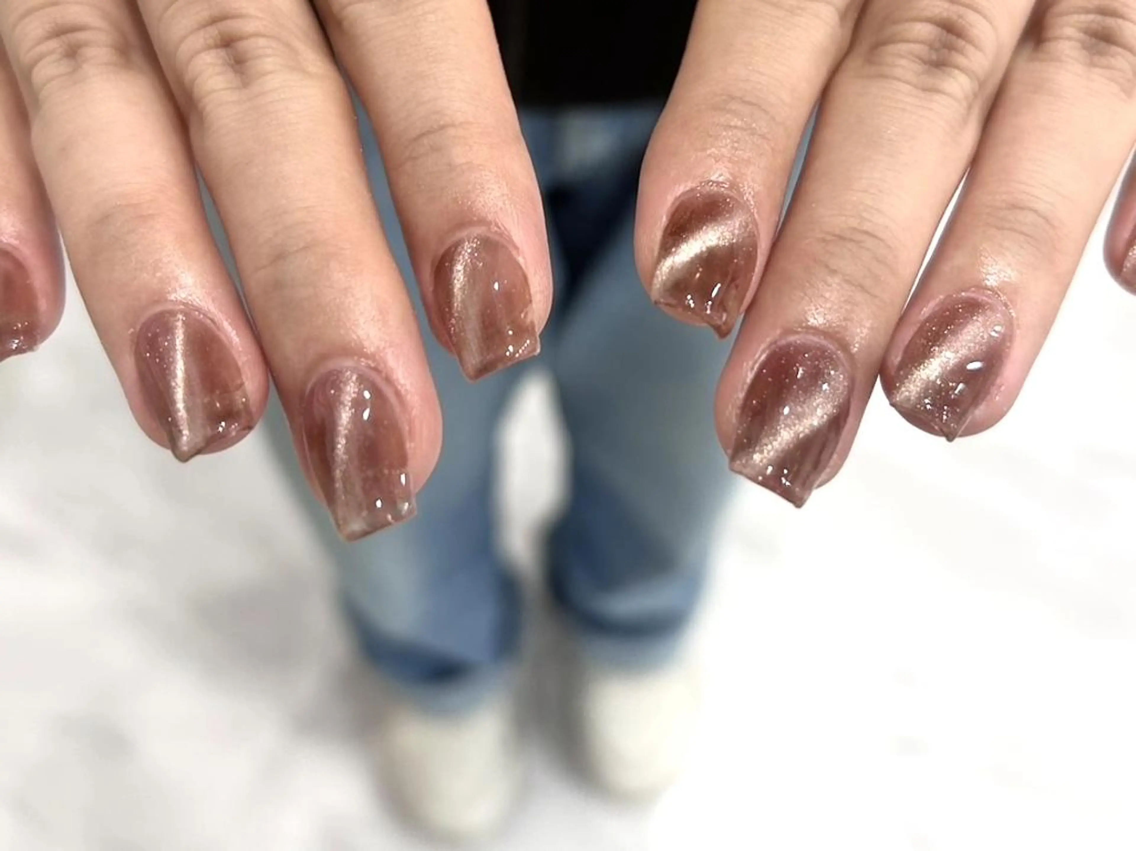 ネイル ki🍒🍒 ki ツルツルネイルのネイルデザイン