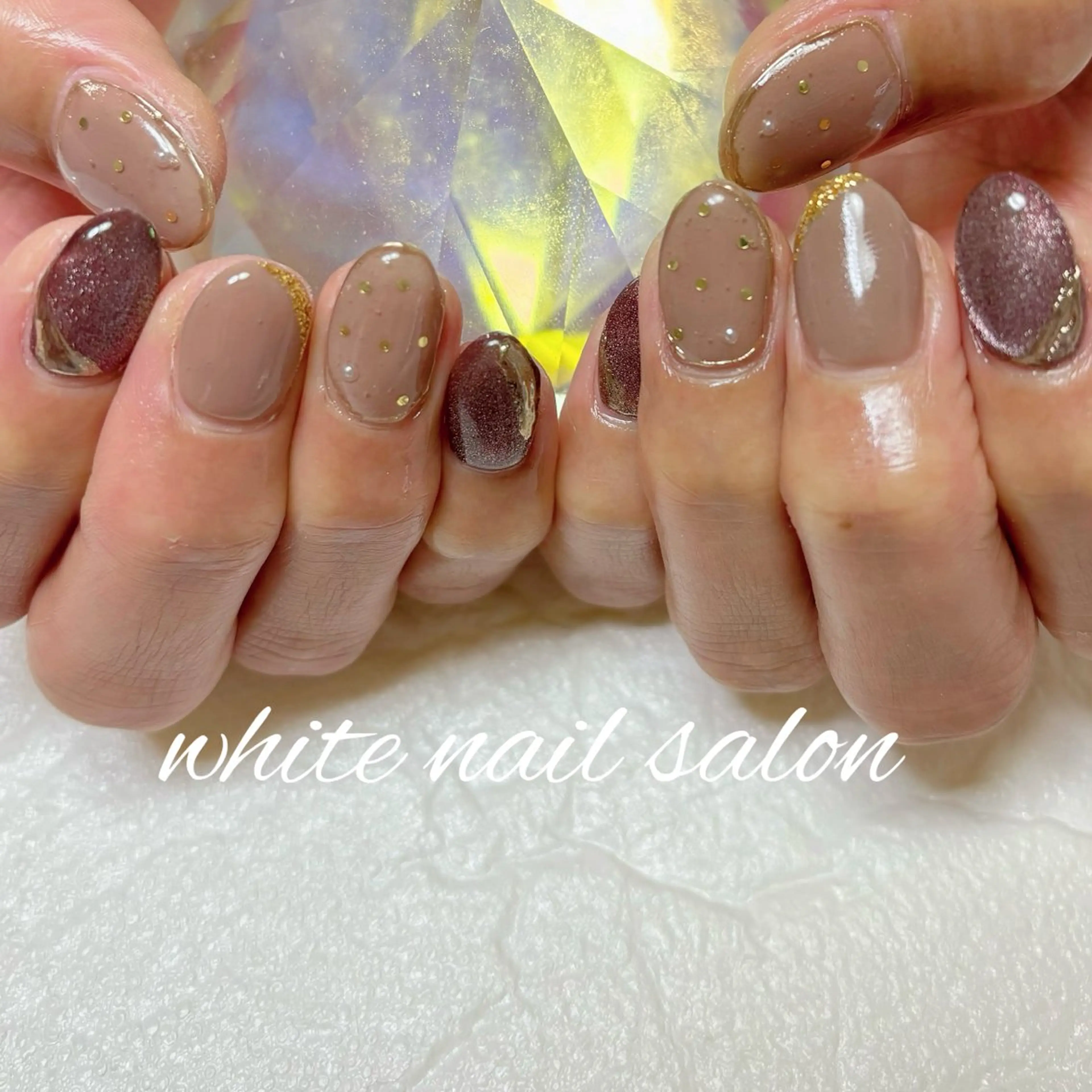 ネイル フットネイル 持ち込み ハンドネイル white nail salonのネイルデザイン