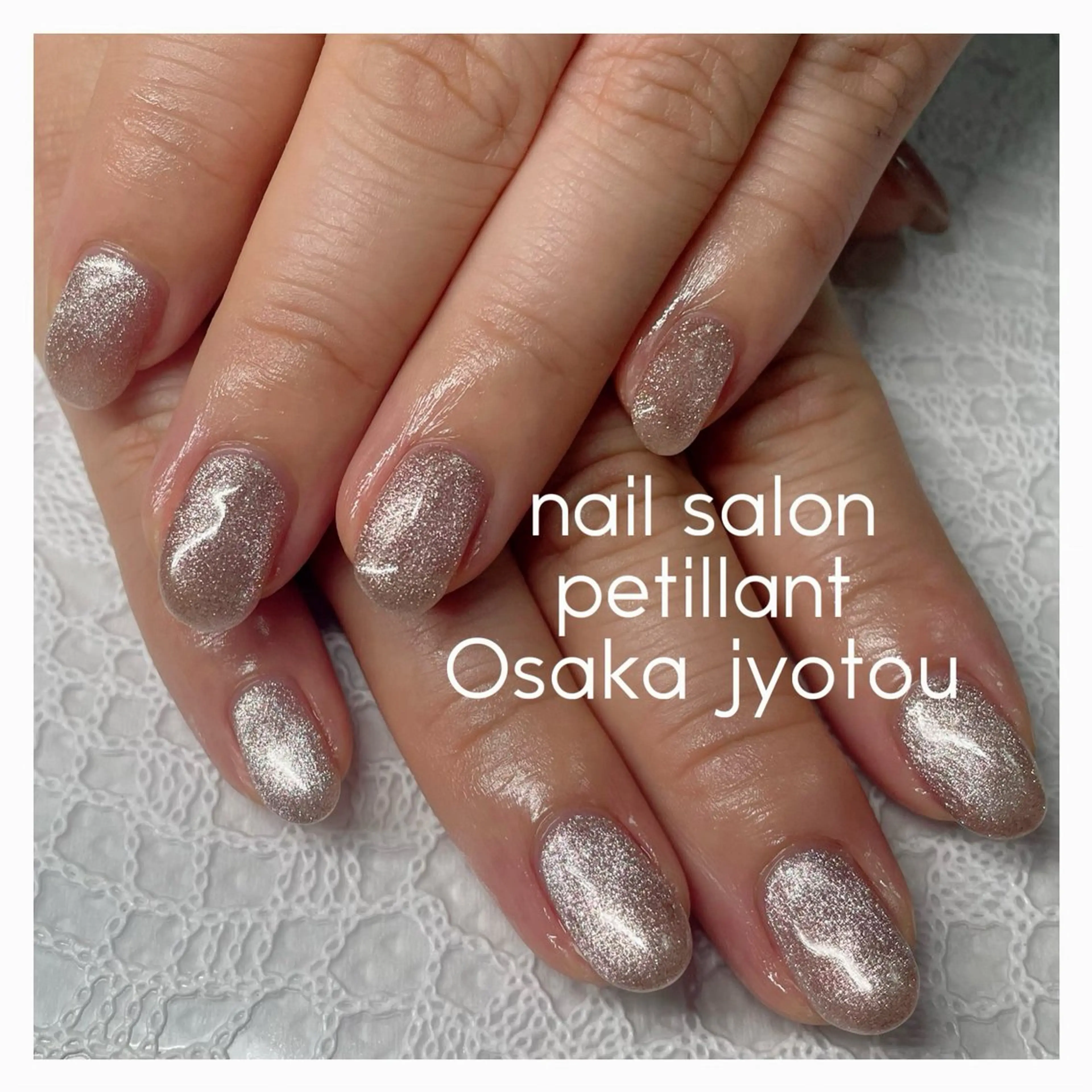 ネイル アートネイル ブルー マグネットネイル nail salon petillantのネイルデザイン