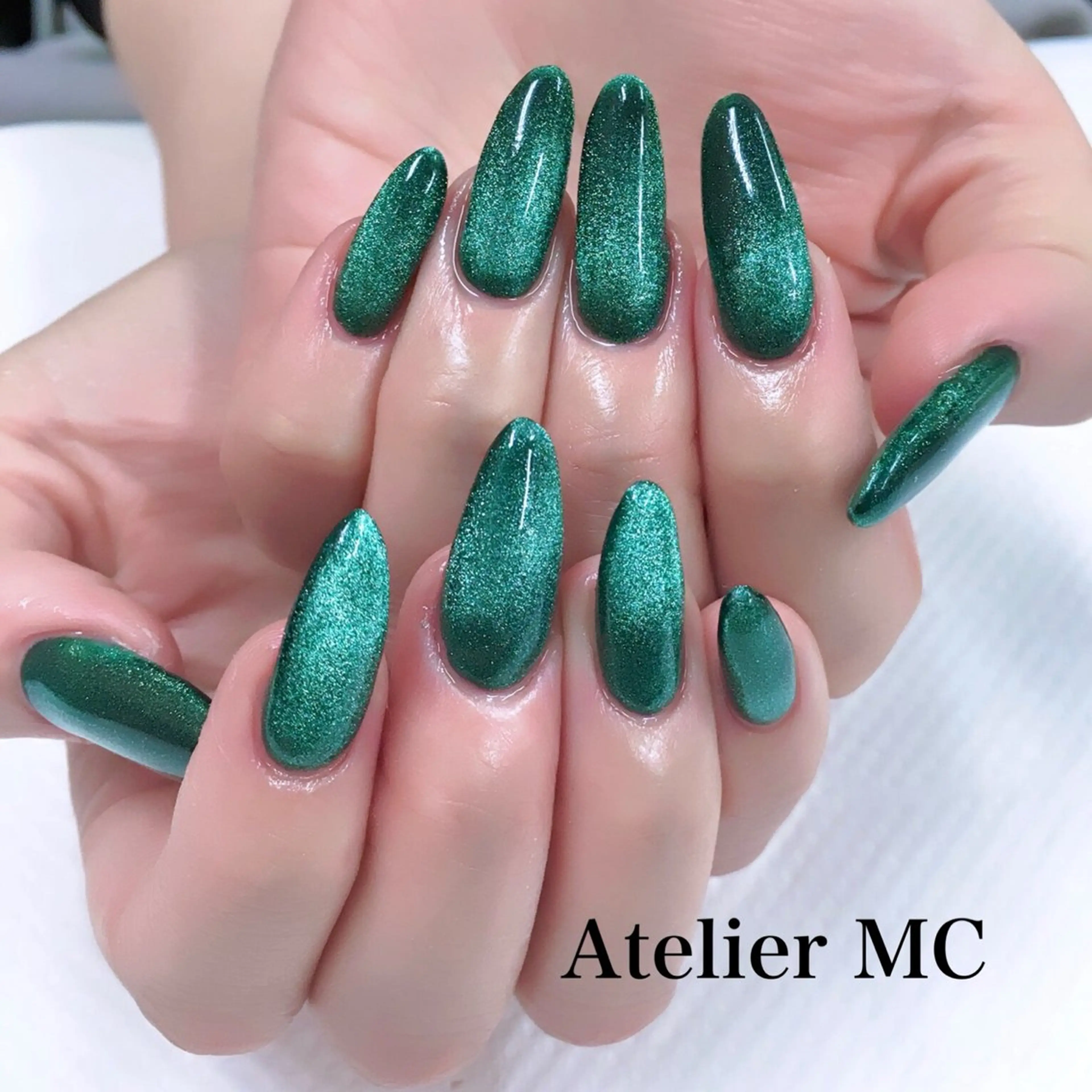 【 アクリル長さ出し 10本】マグネットワンカラー🩵スカルプの写真