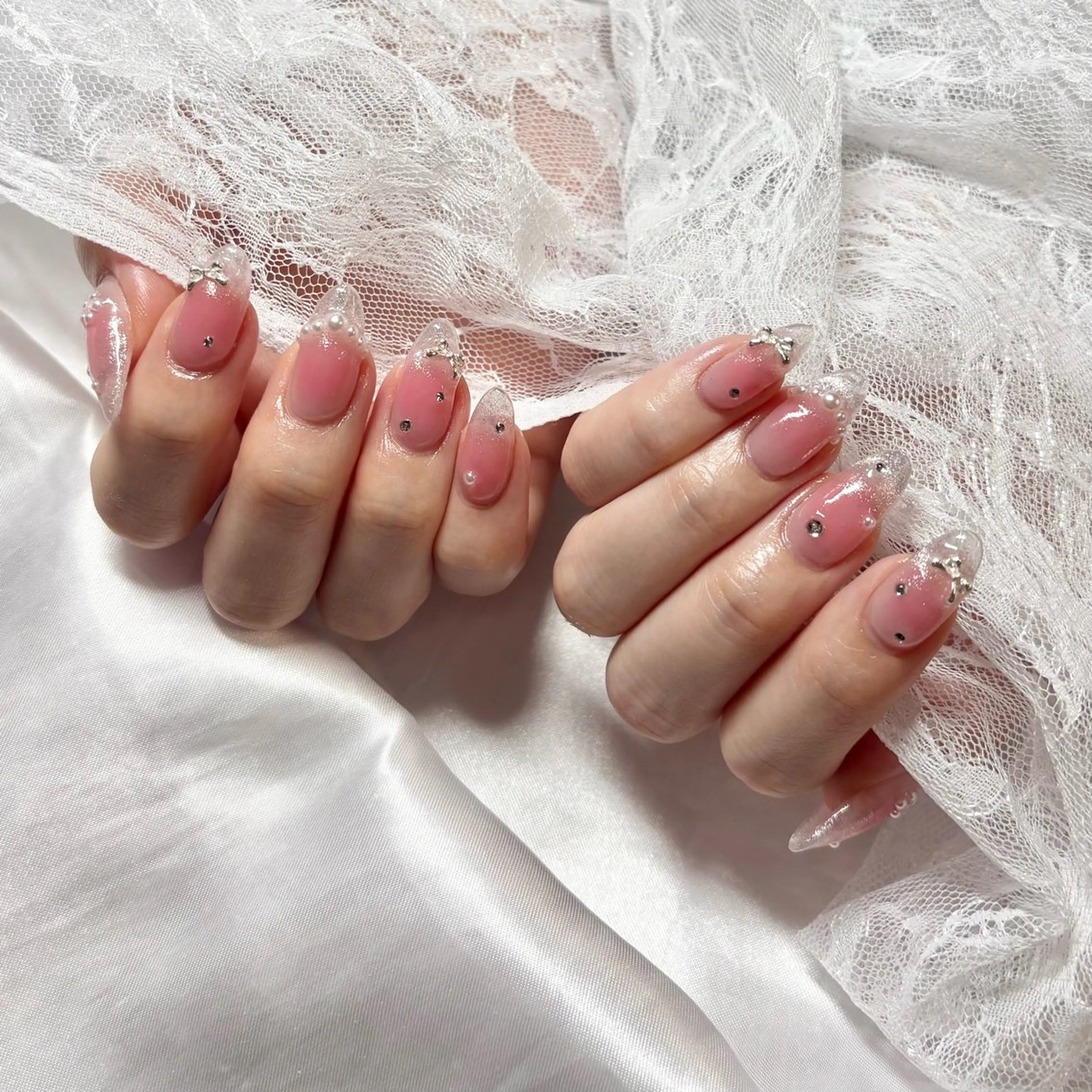 ネイル チークネイル クリアネイル フレンチネイル ハンドネイル 武田 つきこのネイルデザイン