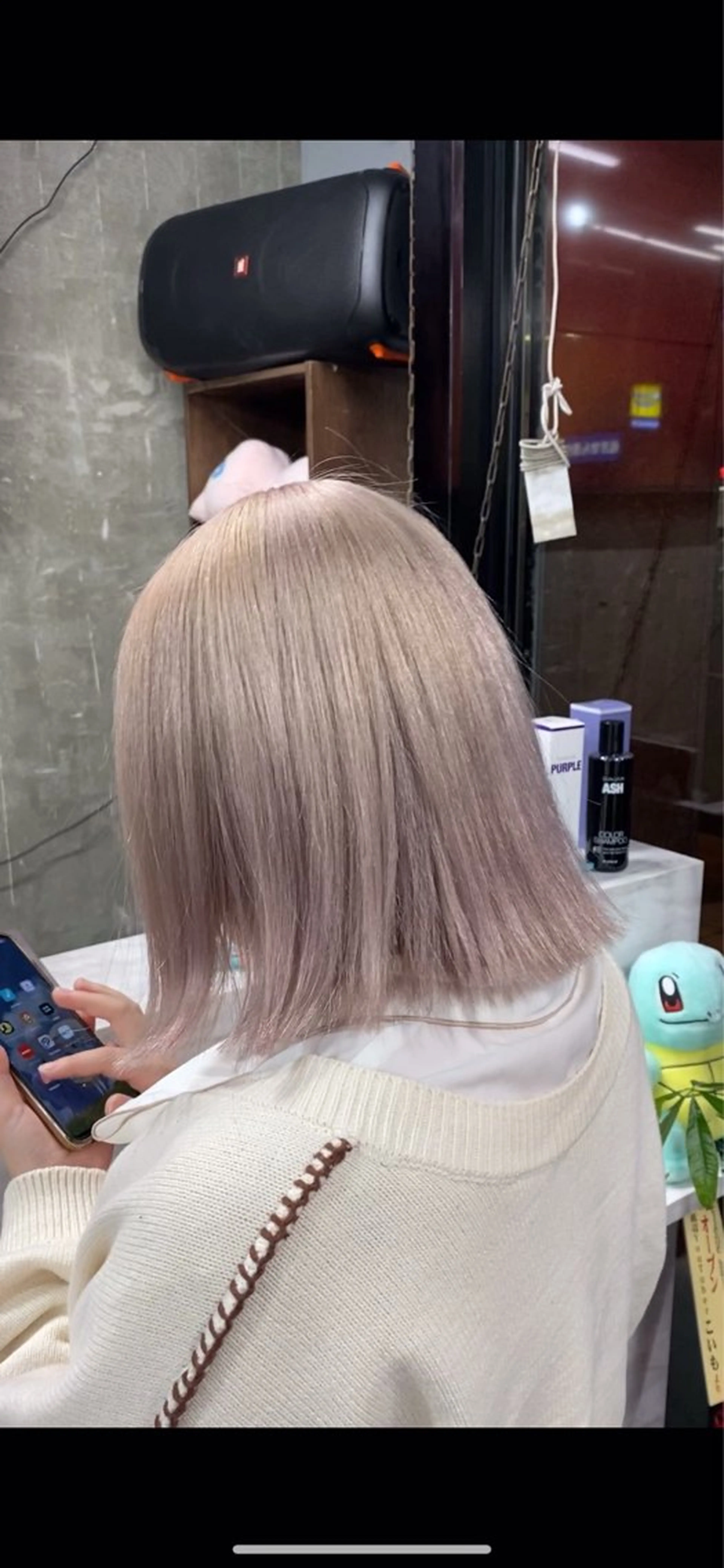 カラー ベージュカラー ホワイトベージュ ヘアカラー ヘアセット Seleneコウキ ブリーチ/ハイトーンのヘアスタイル