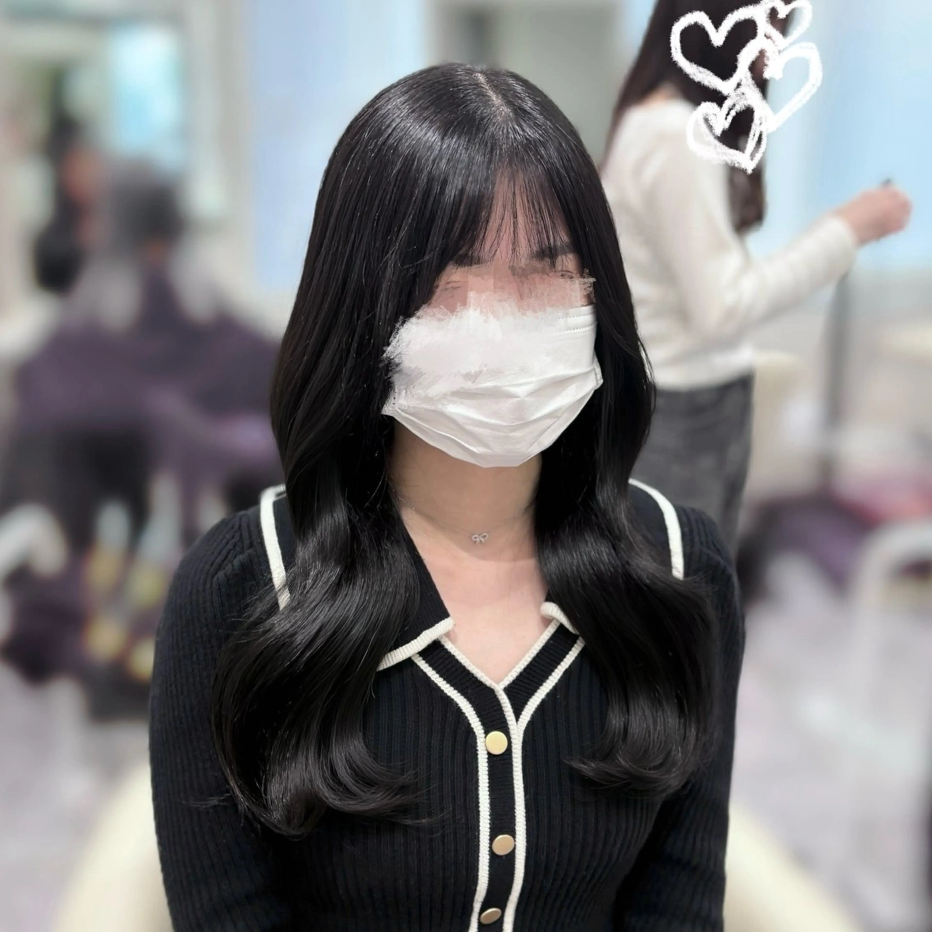 ロング くびれヘア カット ヘアカラー トリートメント navi/レイヤー ハッシュカット/愛華のヘアスタイル