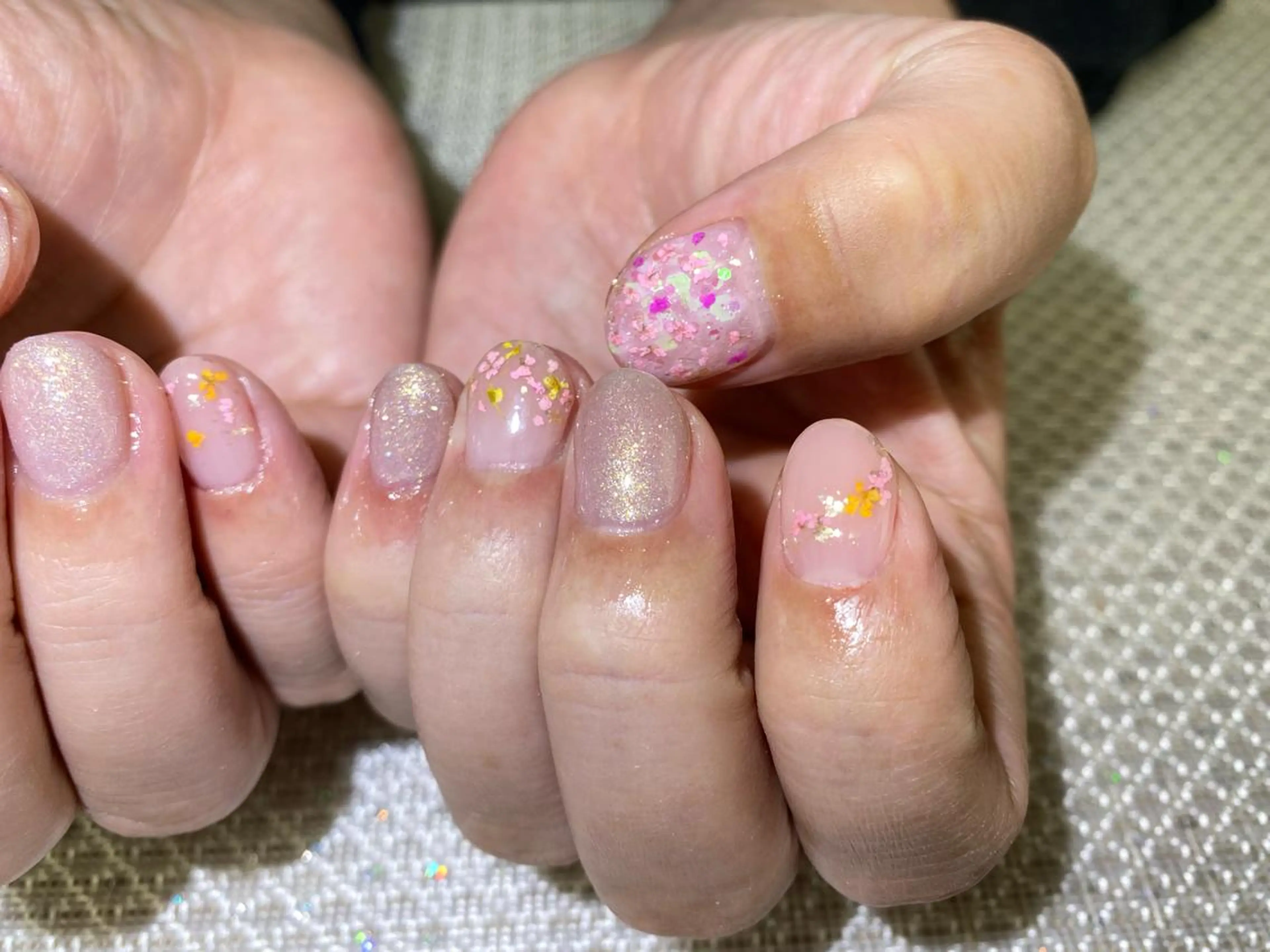 ネイル フラワーネイル ショートネイル 春ネイル Esthetic Will所属・will 有希のネイルデザイン