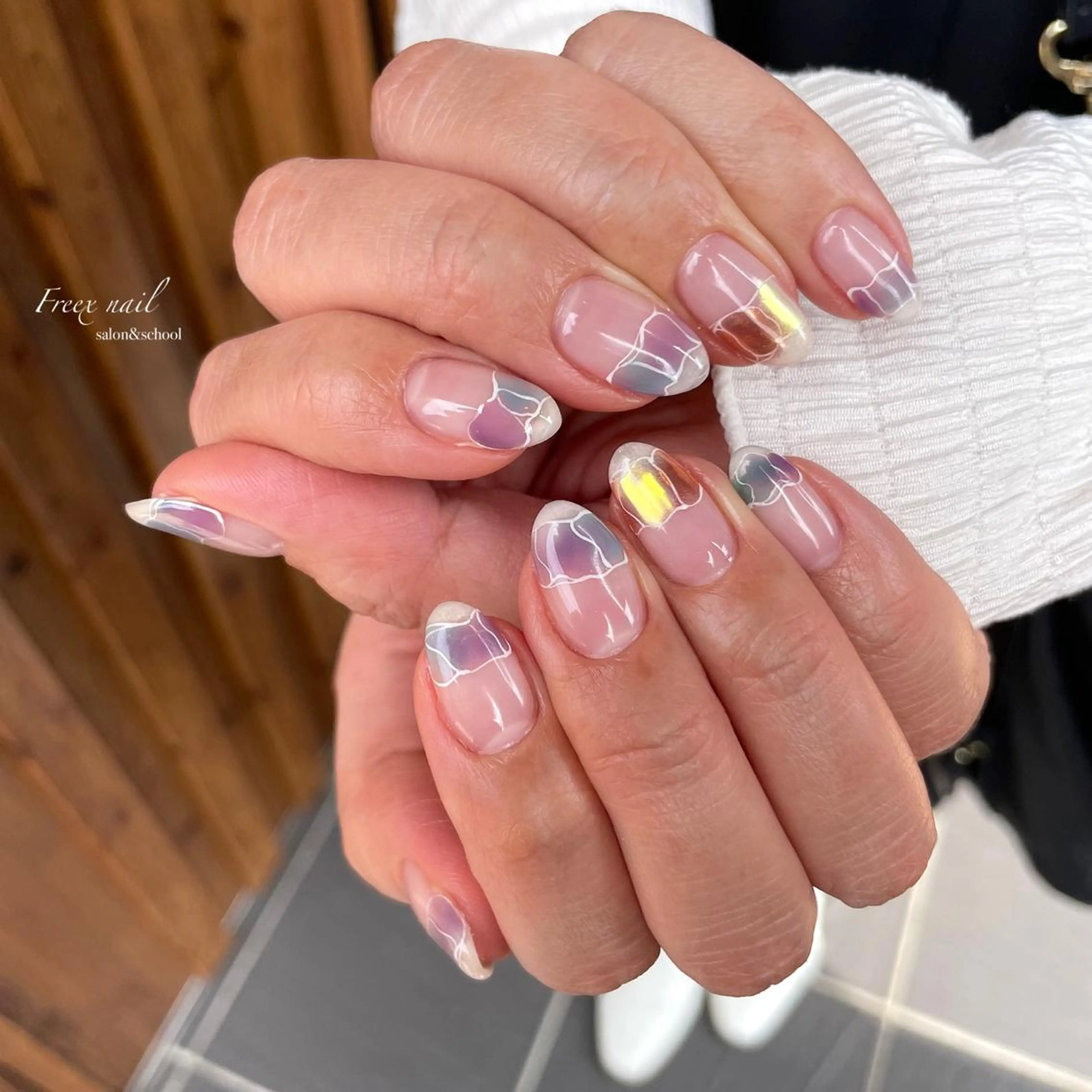 ネイル クリアネイル ハンドネイル ハンドケア freex nail /ニュアンス/個性派のネイルデザイン