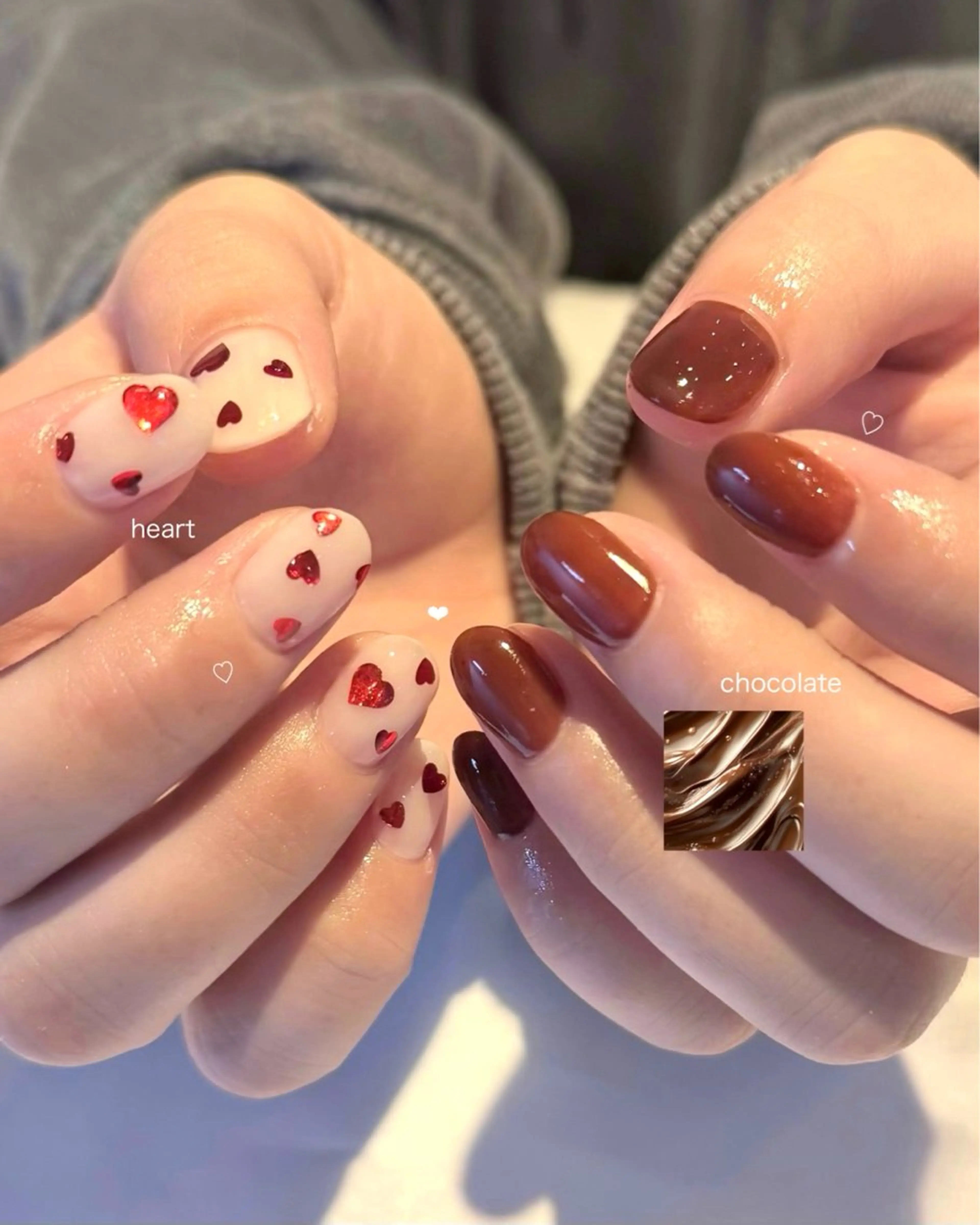 ネイル バレンタイン パラジェルプレミアムサロン　SINCE所属・HONAMI パラジェル専門店のネイルデザイン