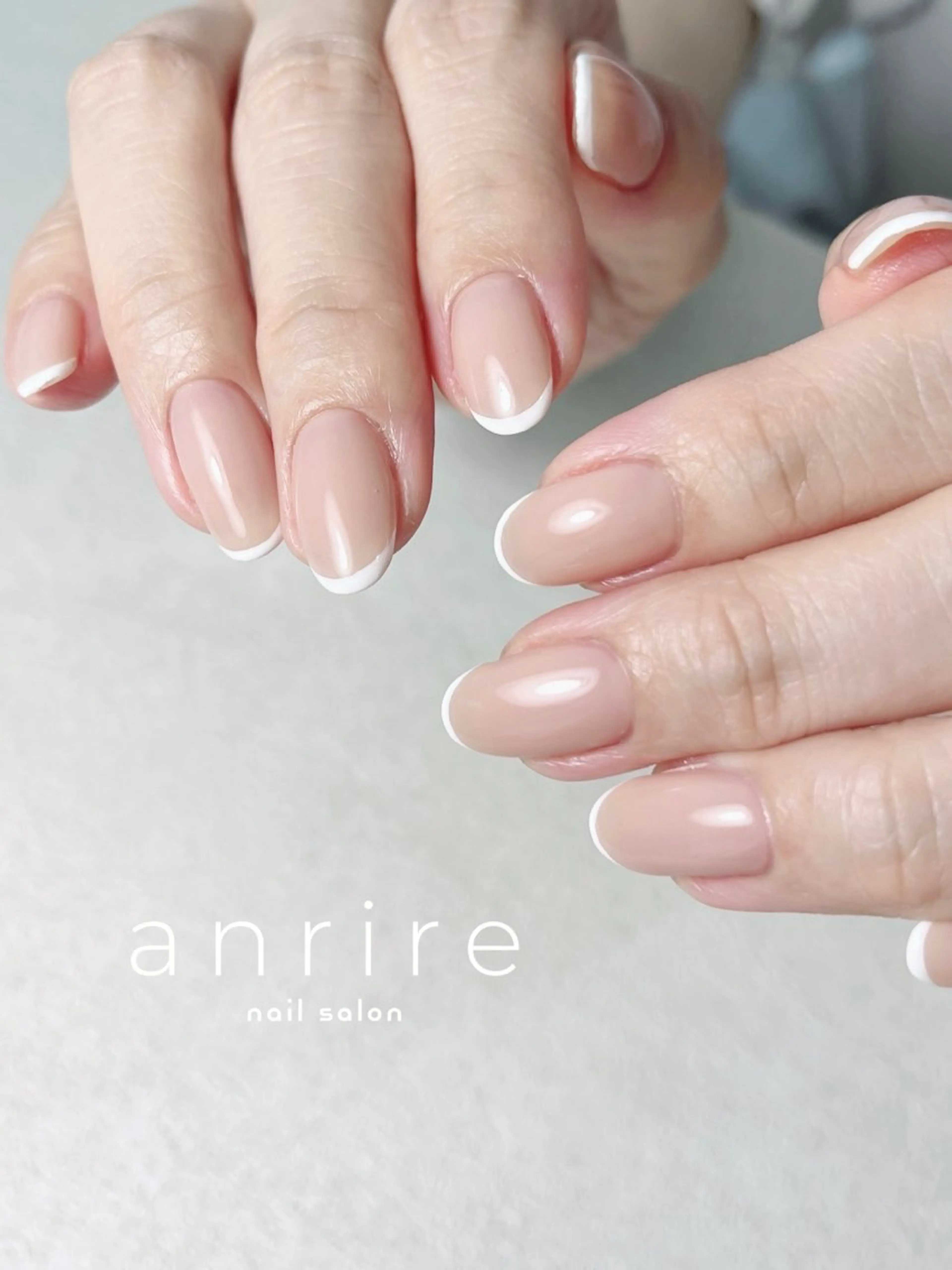 ネイル フレンチネイル ジェルネイル オフィスネイル パラジェル シンプルネイル ハンドネイル nailsalon anrireのネイルデザイン