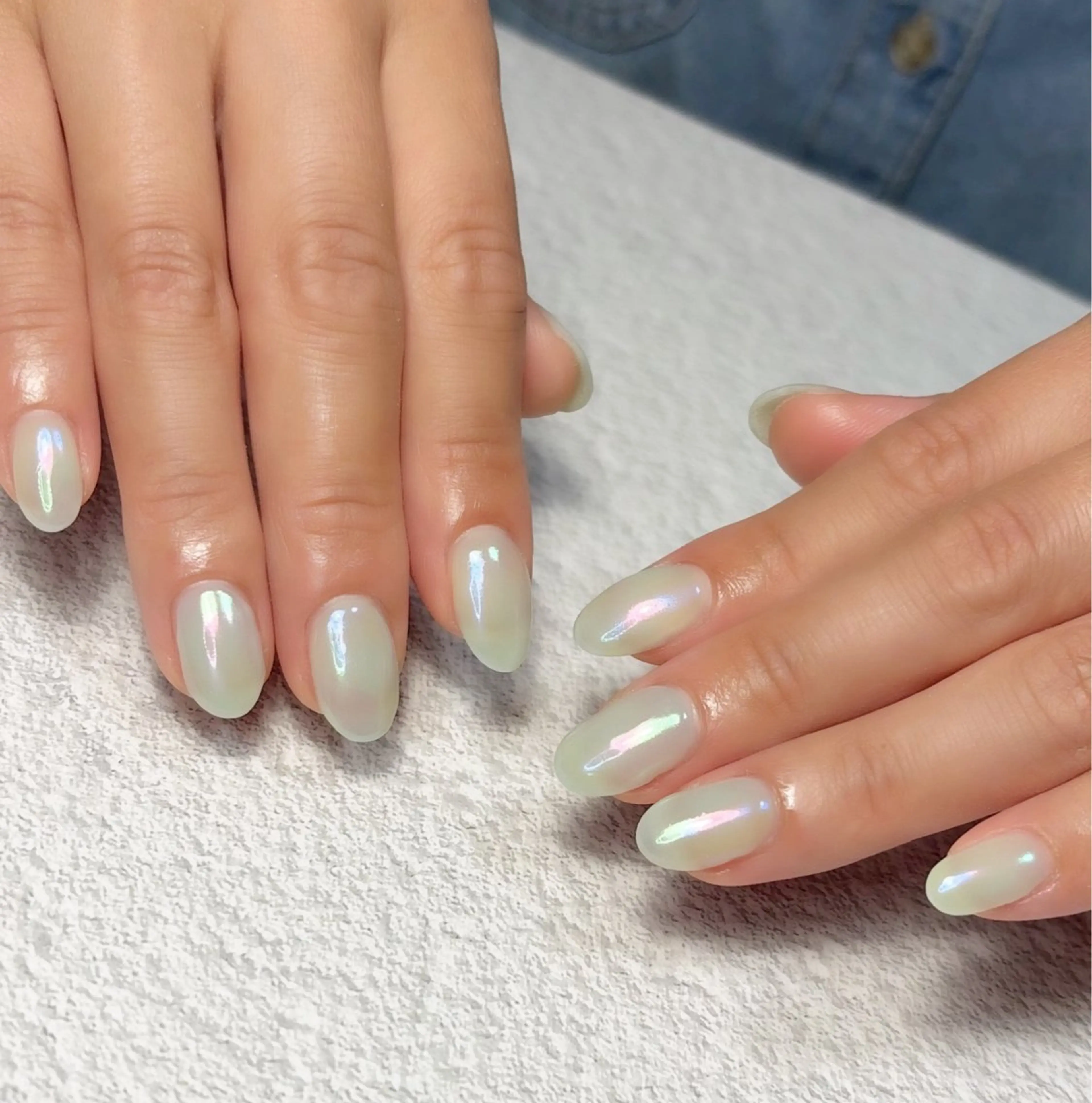 ネイル オーロラネイル ワンカラーネイル ハンドネイル LUAN yuumiのネイルデザイン