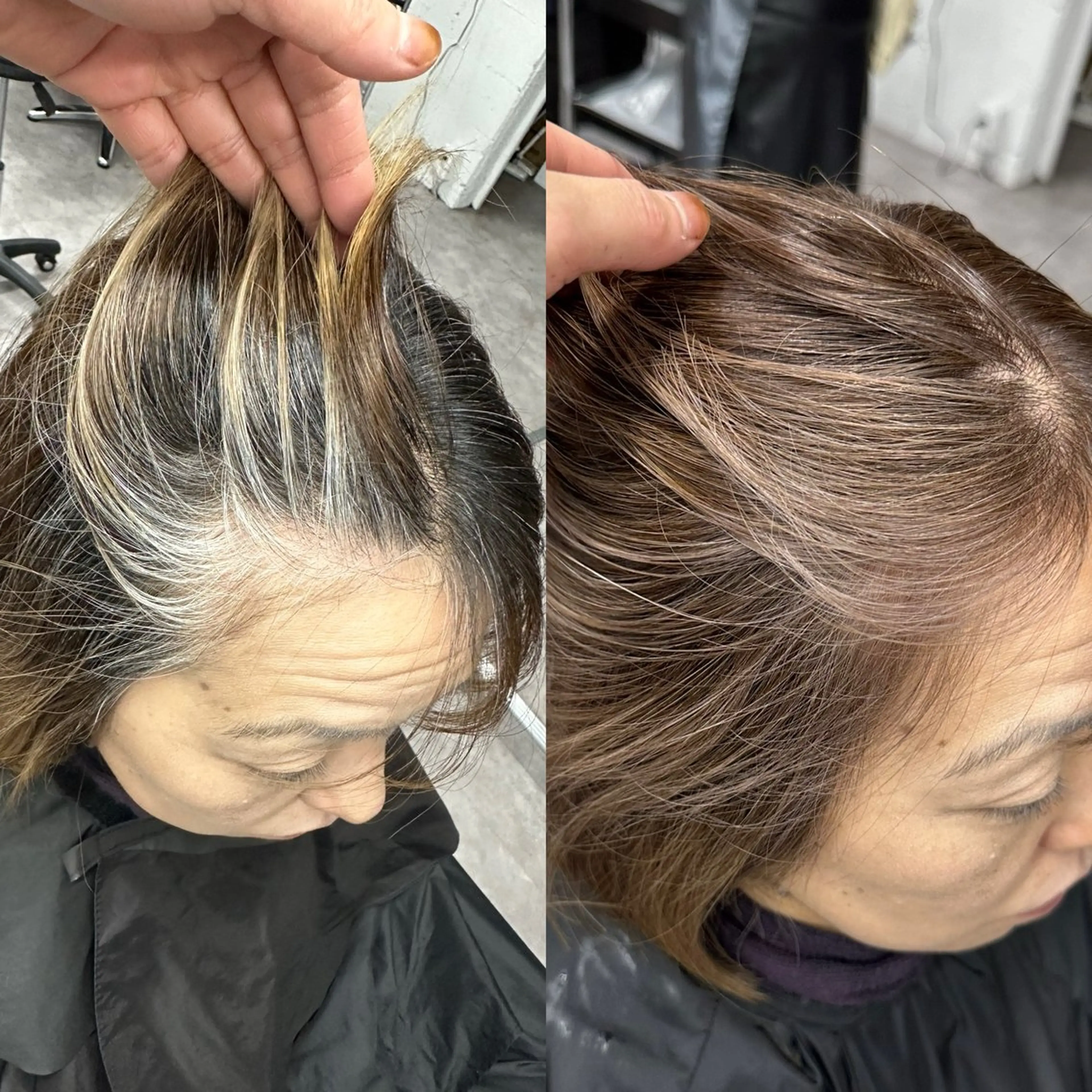 ミディアム カラー ヘアアレンジ カット ヘアカラー トリートメント 久米 治仁のヘアスタイル