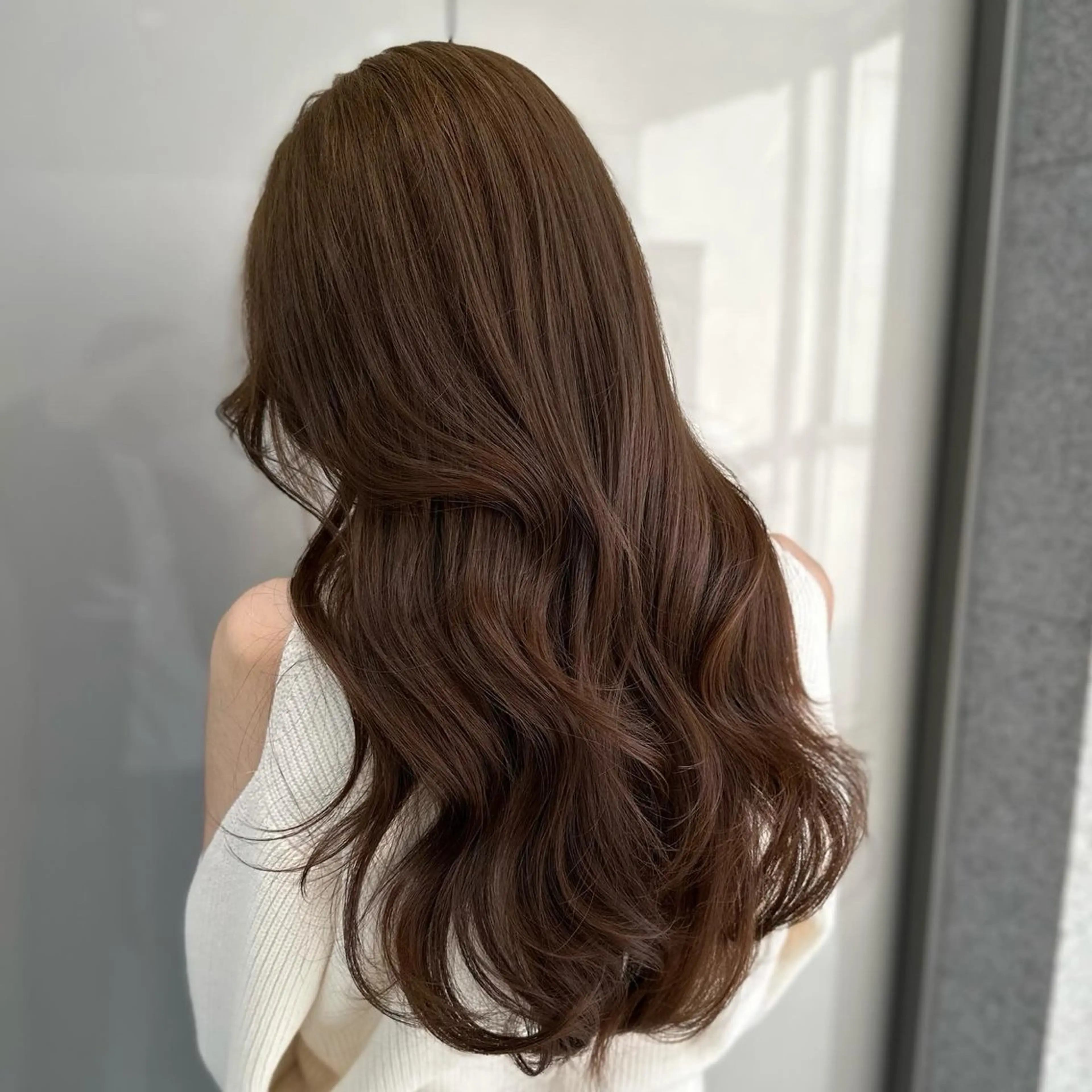 ロング カラー ヘアアレンジ ブリーチ ブリーチなしカラー 髪質改善 🫧モテる💗ダメー ジレスハイトーン🫧のヘアスタイル