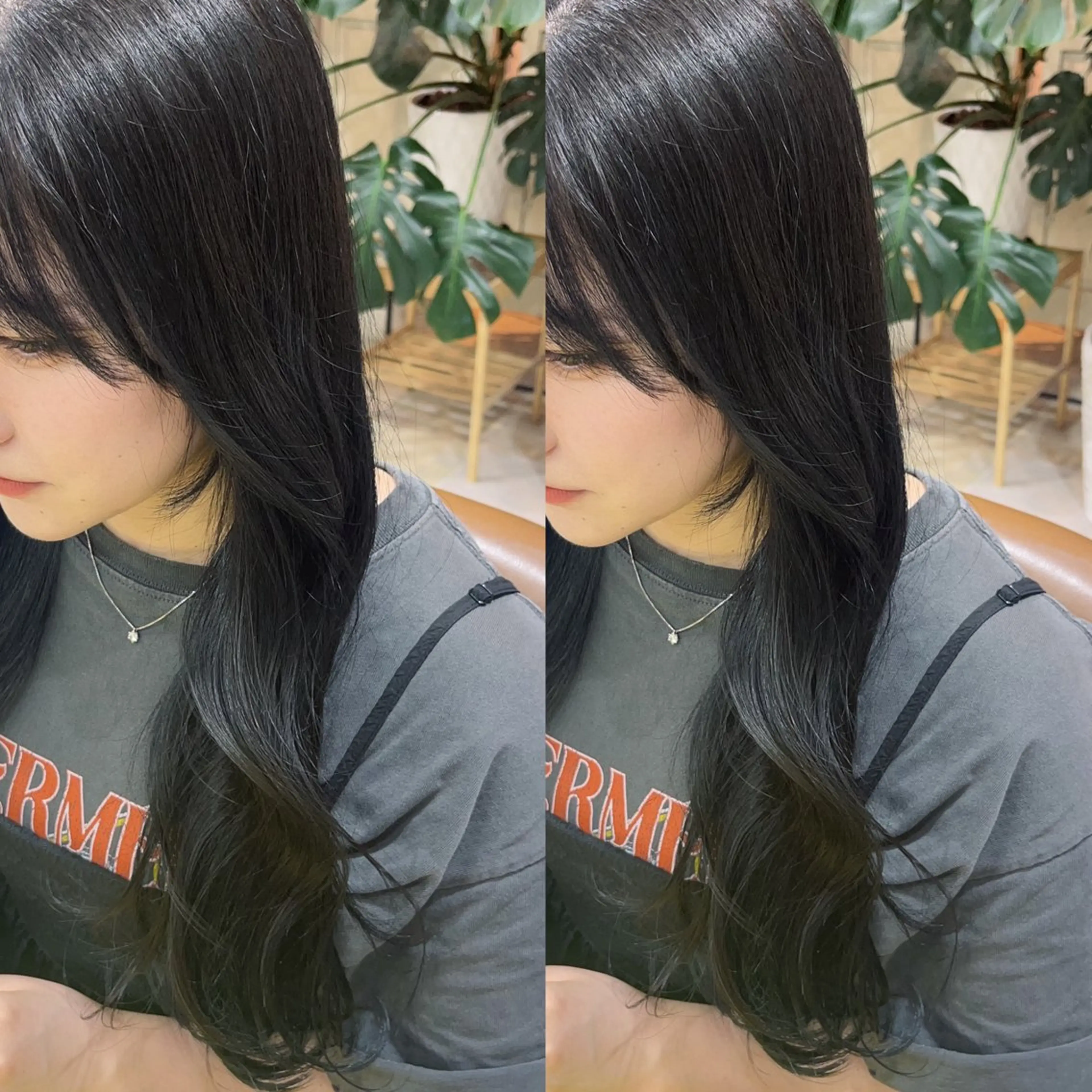 ロング カラー 顔周りカット カット ヘアカラー トリートメント 透明感カラー／ 艶感カラー／RAMUのヘアスタイル