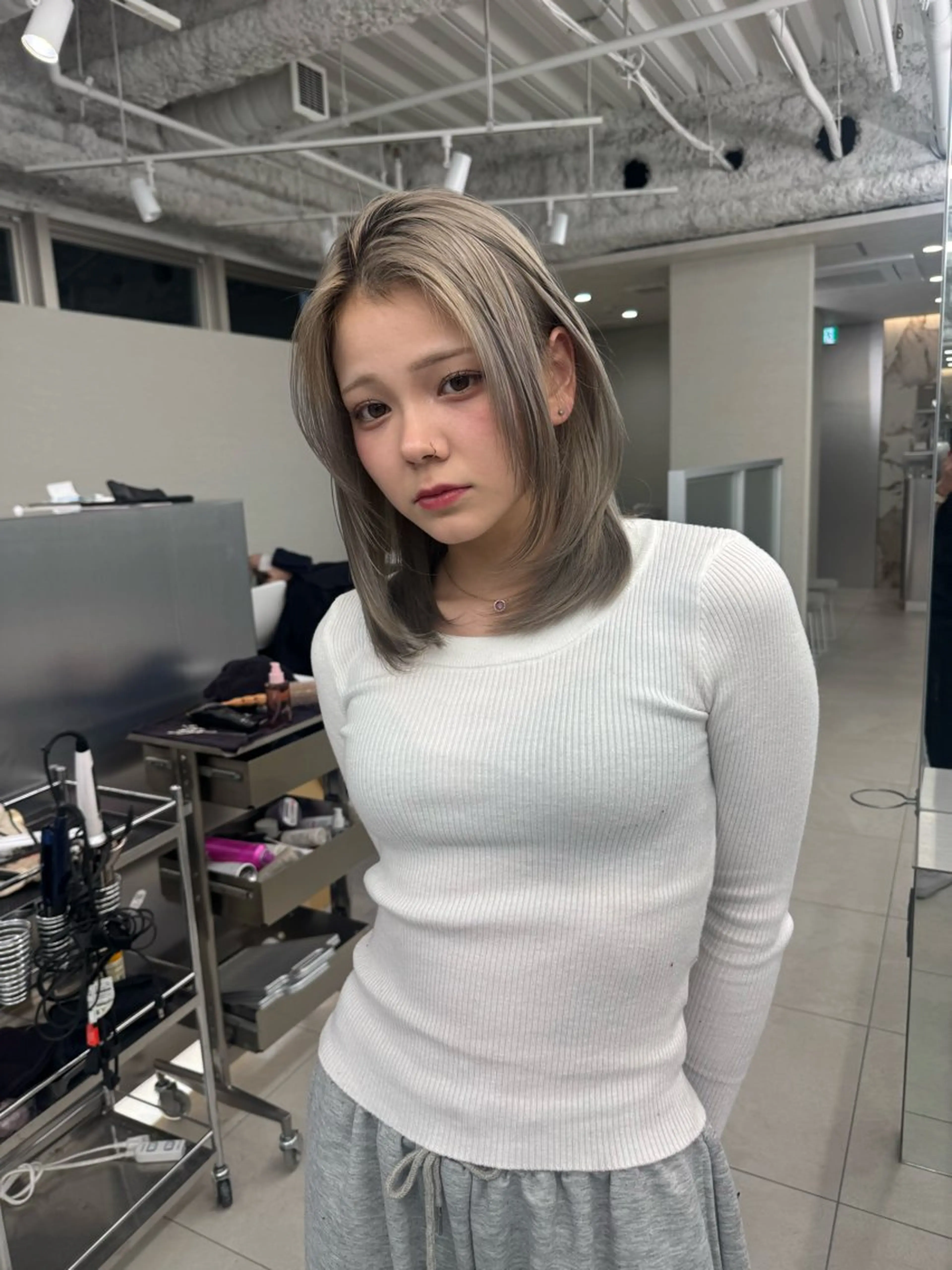 ミディアム カラー ヘアカラー ヘアセット 栄美容師/kiti /ボブ/ケントのヘアスタイル